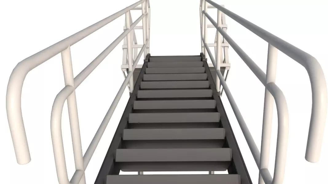 Passenger Steps 3D model_5