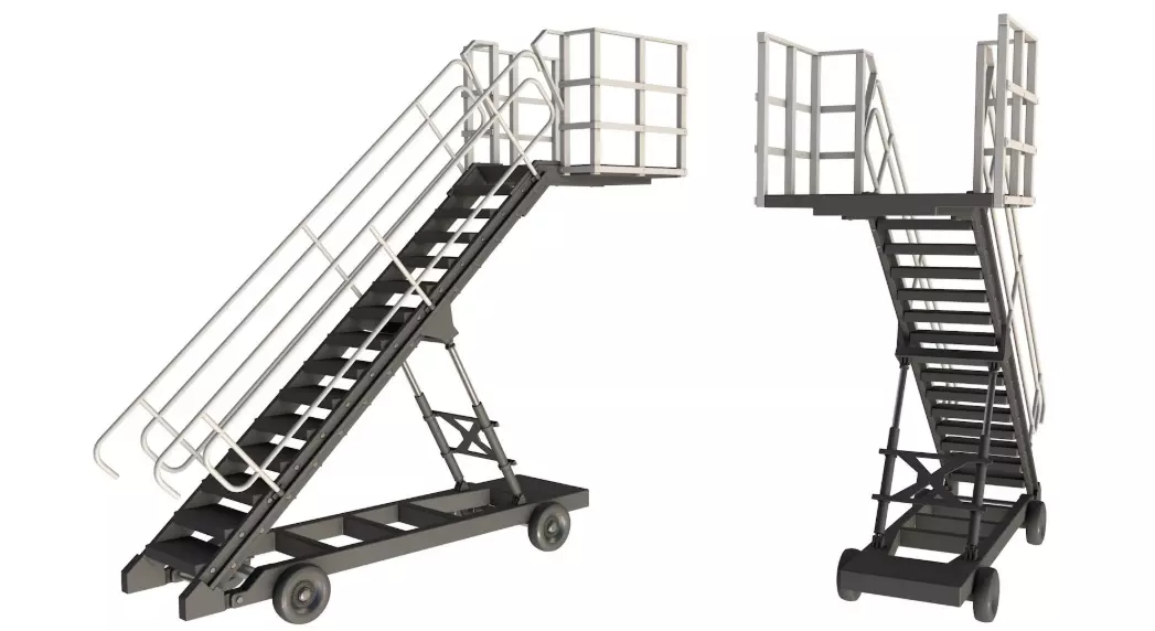 Passenger Steps 3D model_0