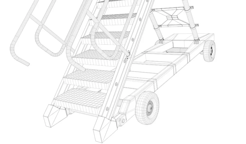 Passenger Steps 3D model_8