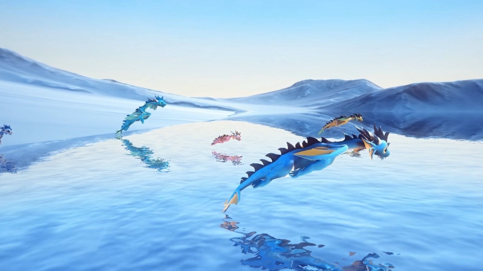 Little Dragons Sea Low-poly 3D model_12