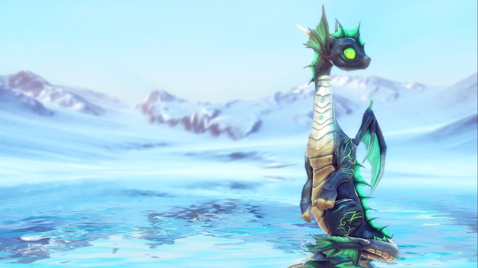Little Dragons Sea Low-poly 3D model_2