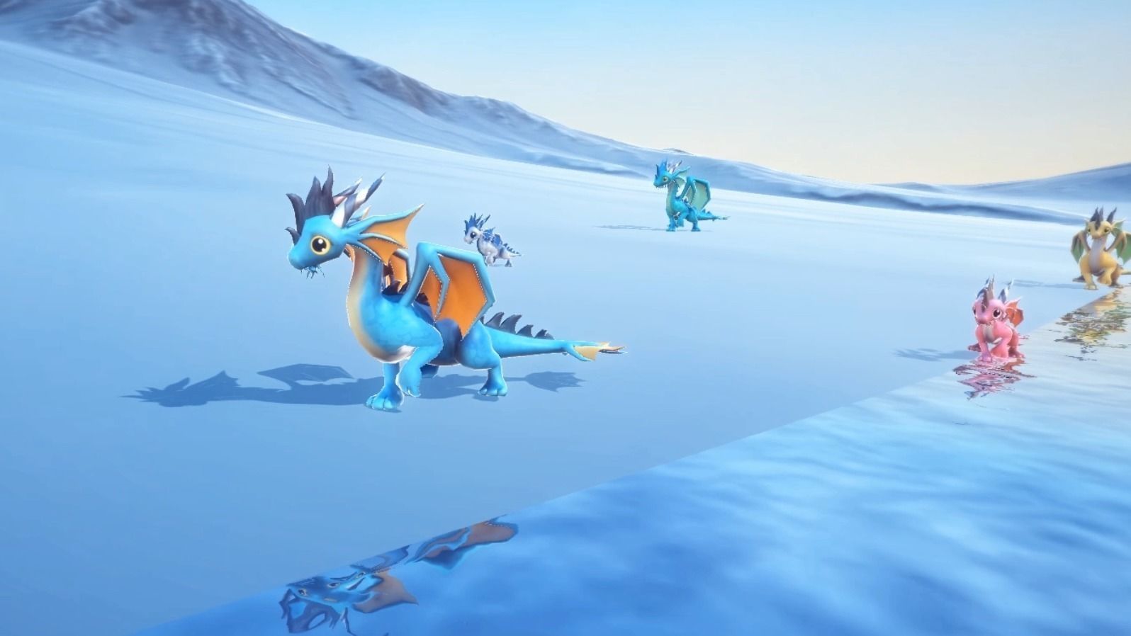 Little Dragons Sea Low-poly 3D model_13