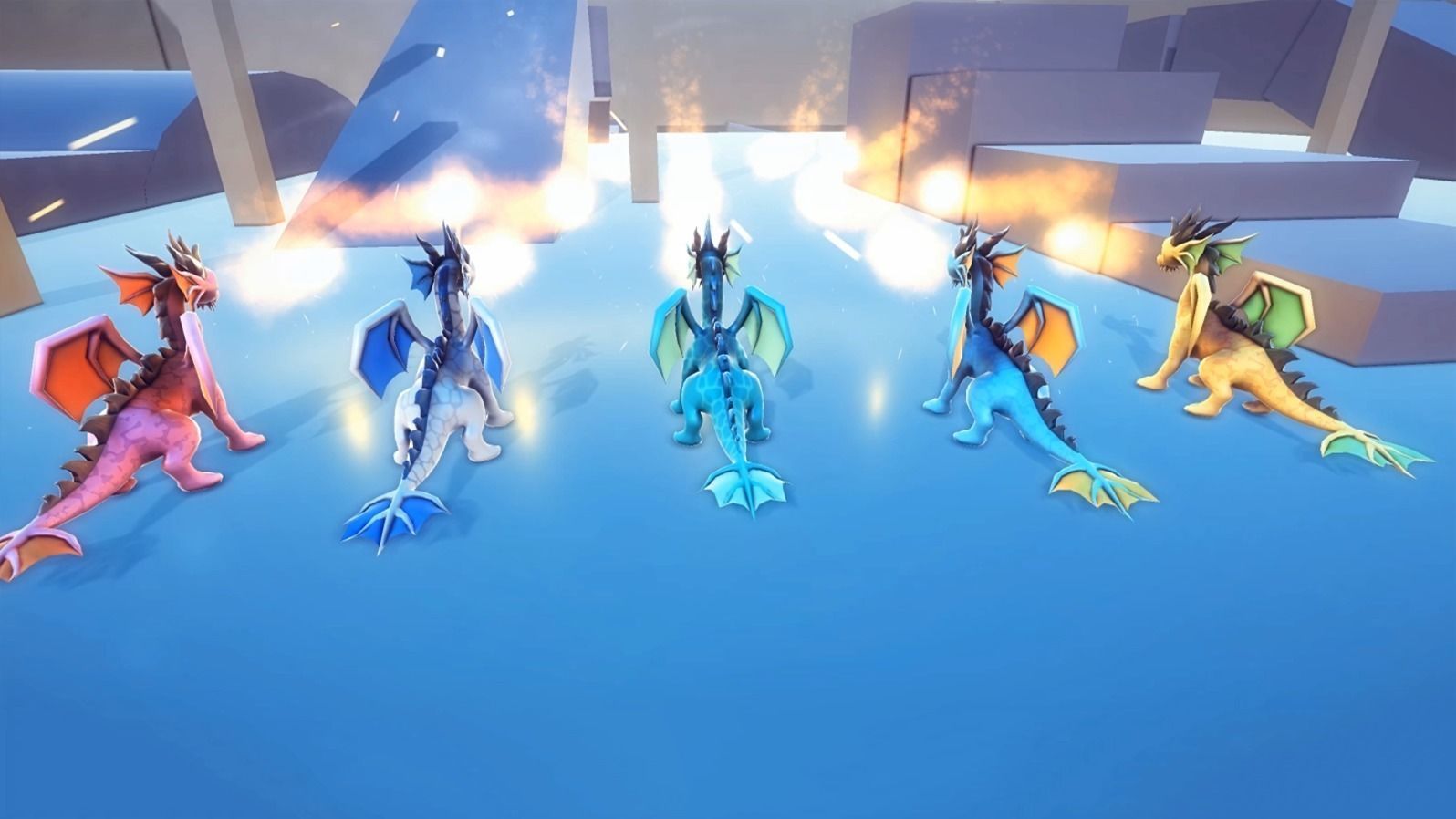 Little Dragons Sea Low-poly 3D model_9