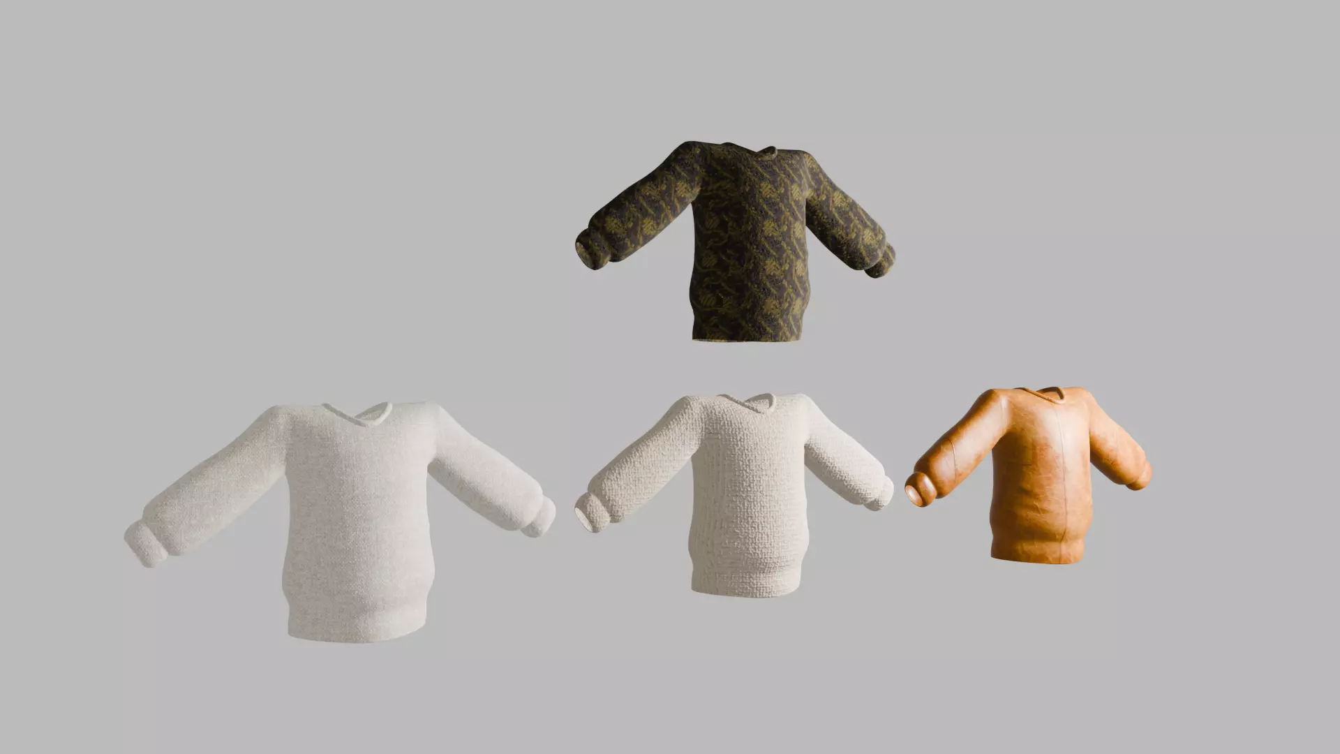 Realistic T Shirt Collection Game Ready 3D Model 3D model_0