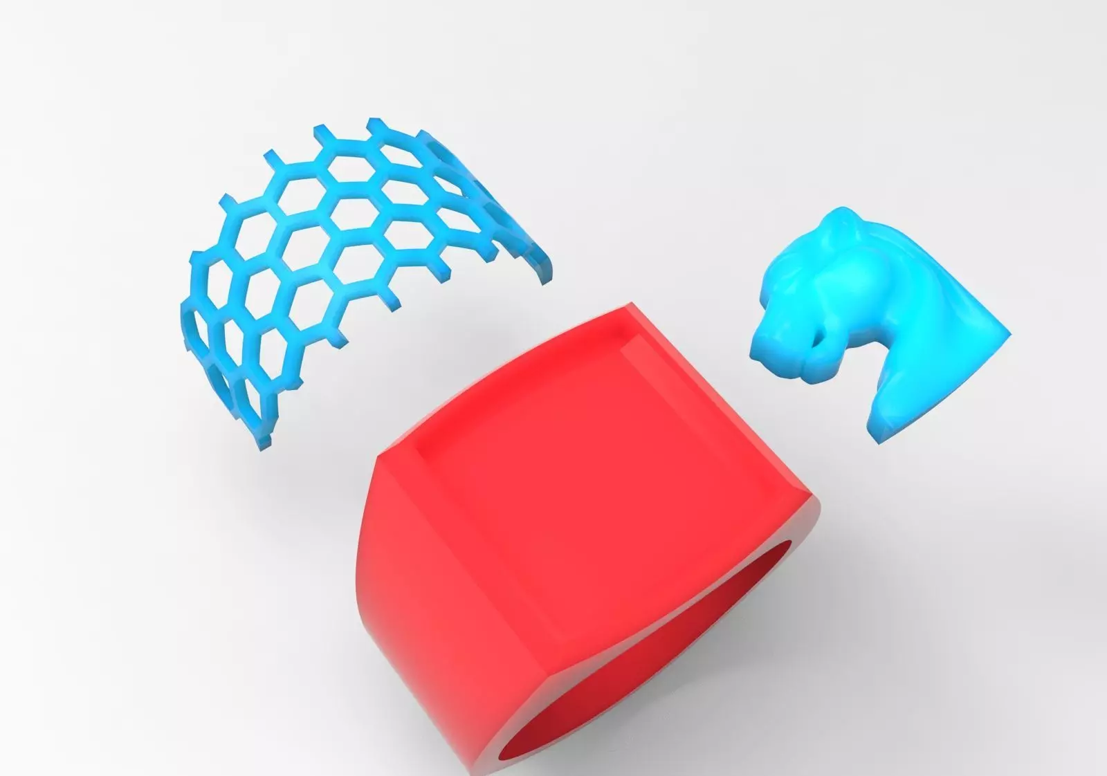 Square Signet Ring with Raised Puma Panther Motif mr0307 3D print model_15