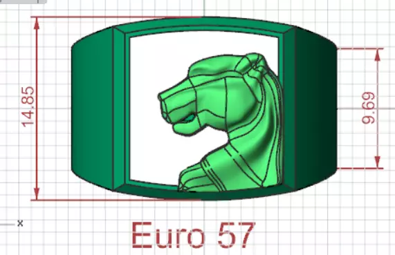 Square Signet Ring with Raised Puma Panther Motif mr0307 3D print model_20