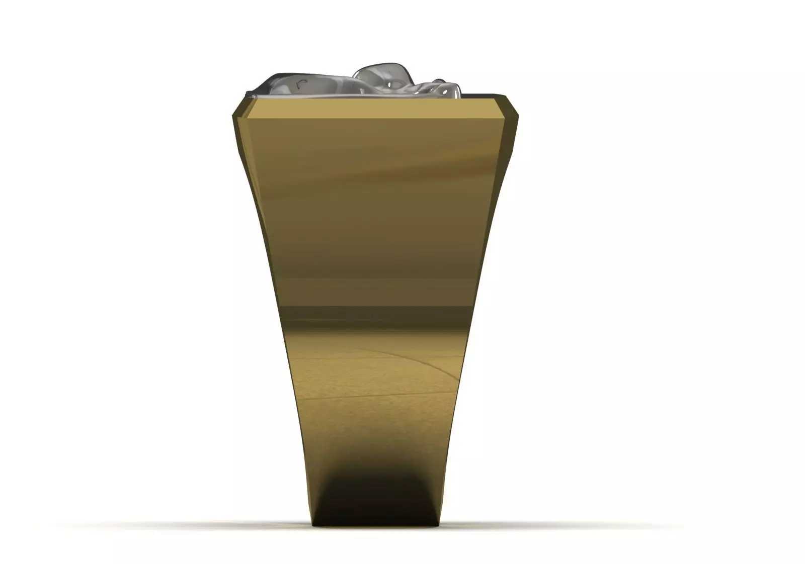 Square Signet Ring with Raised Puma Panther Motif mr0307 3D print model_3