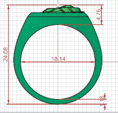 Square Signet Ring with Raised Puma Panther Motif mr0307 3D print model_21