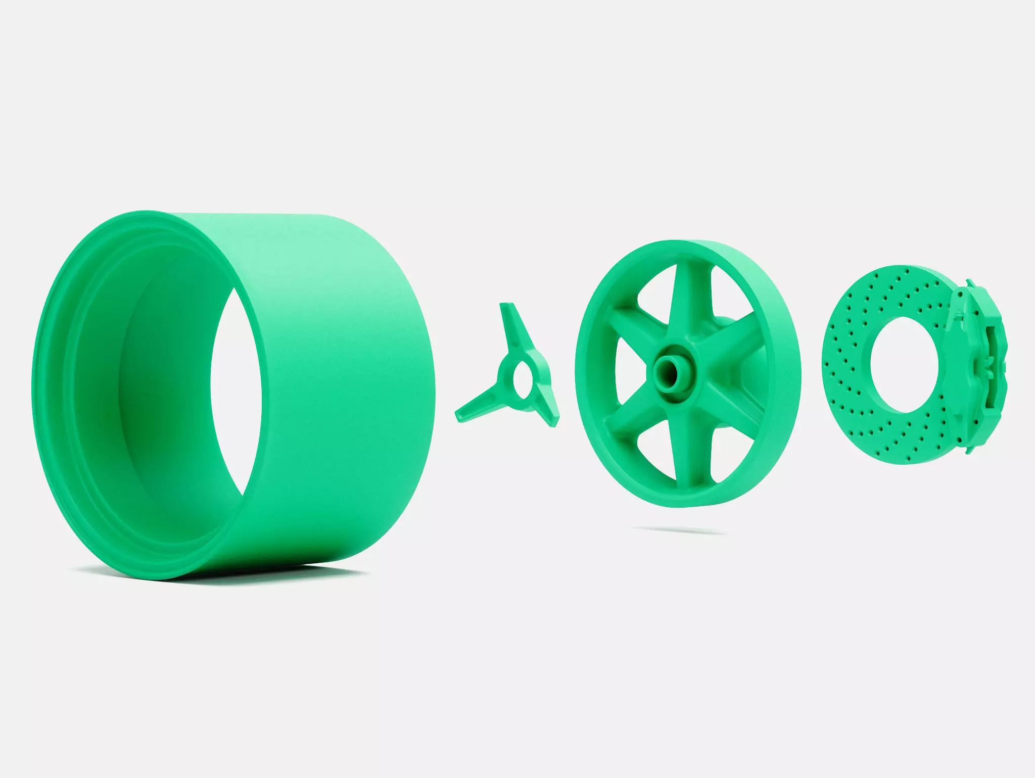 15x10 BRM6 Wheel and Brake 3D print model_5