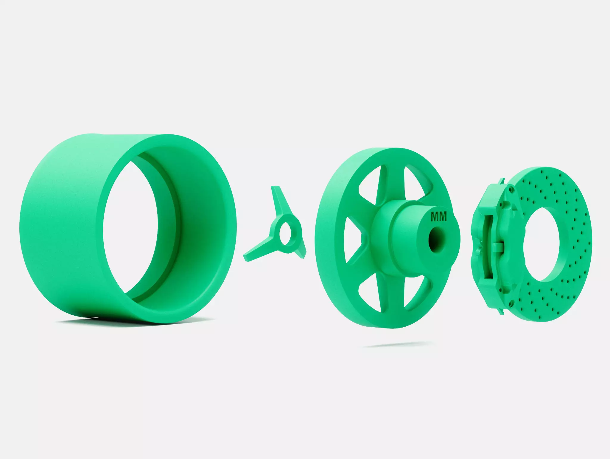 15x10 BRM6 Wheel and Brake 3D print model_6