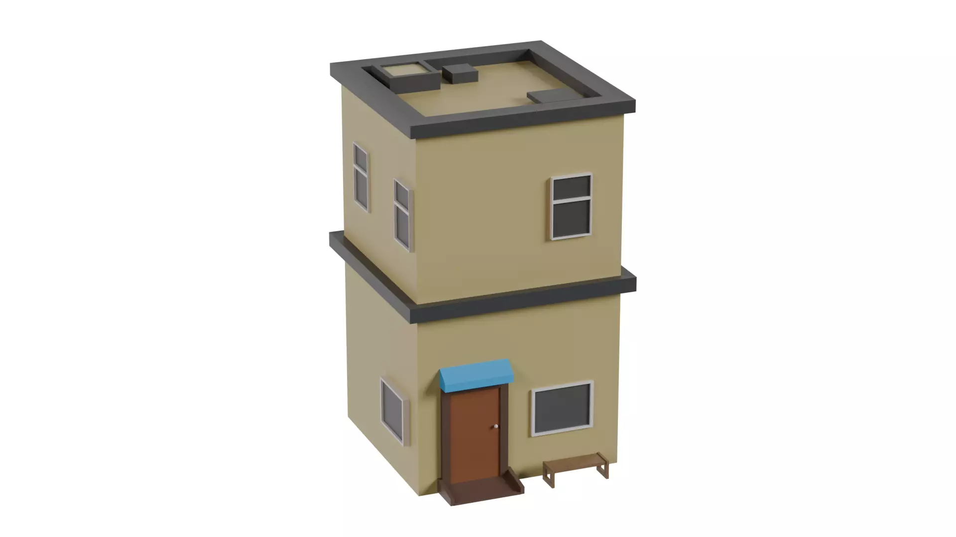 26 Low-Poly Buildings and Houses 3D Model Pack Low-poly 3D model_43