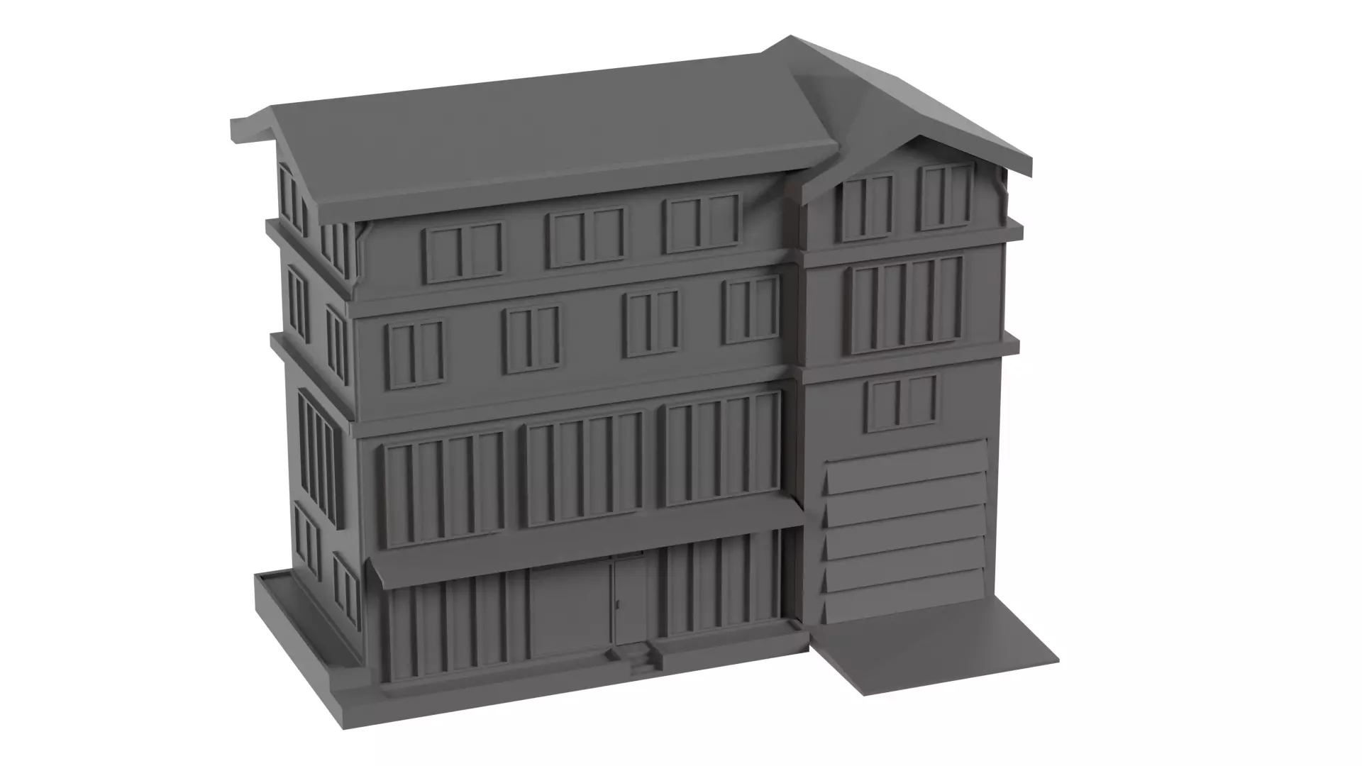 26 Low-Poly Buildings and Houses 3D Model Pack Low-poly 3D model_22