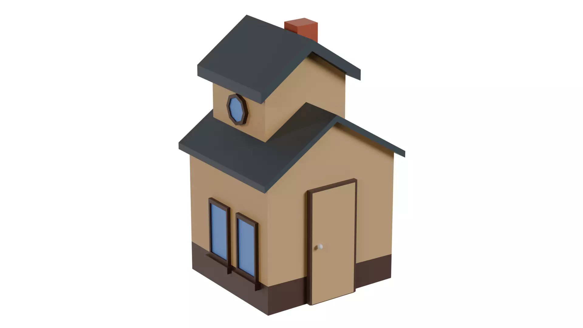 26 Low-Poly Buildings and Houses 3D Model Pack Low-poly 3D model_39