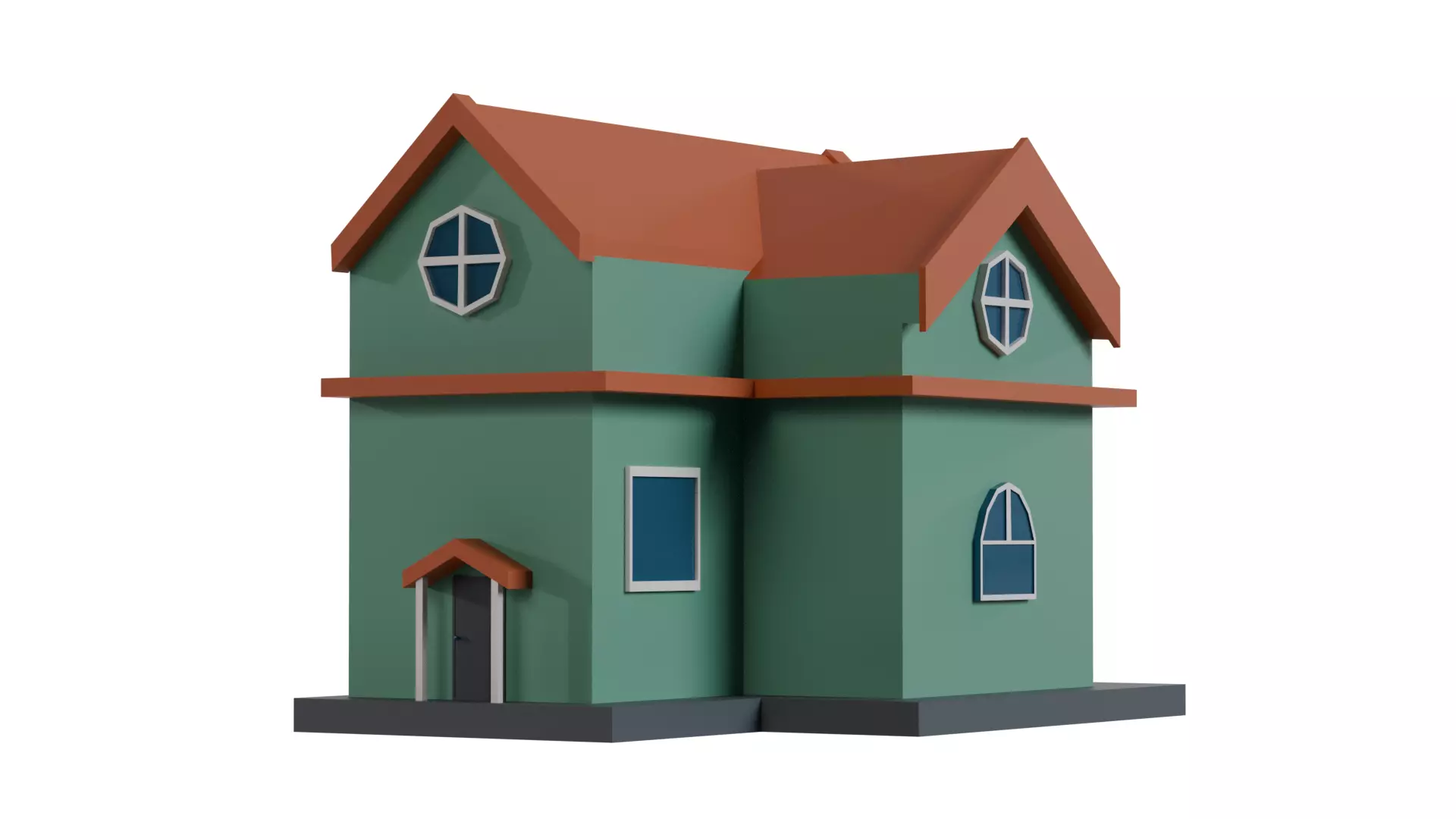 26 Low-Poly Buildings and Houses 3D Model Pack Low-poly 3D model_36