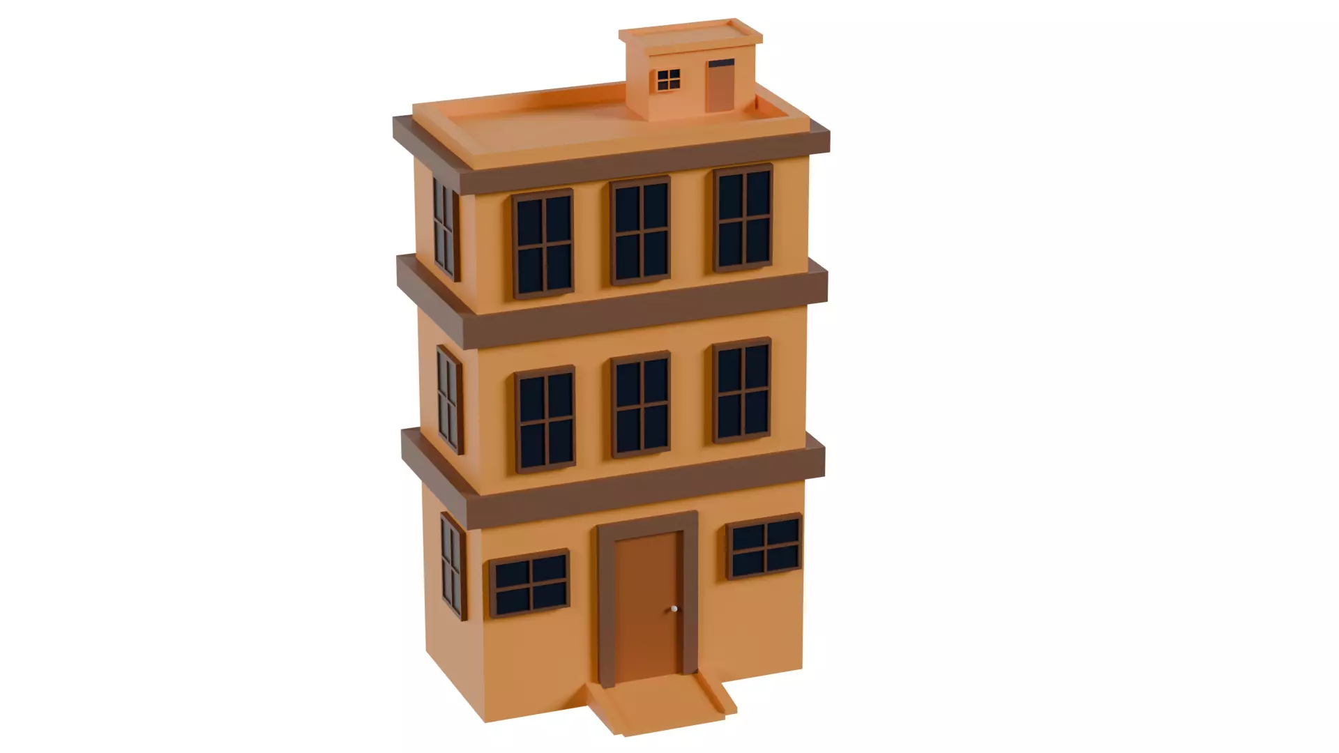 26 Low-Poly Buildings and Houses 3D Model Pack Low-poly 3D model_24