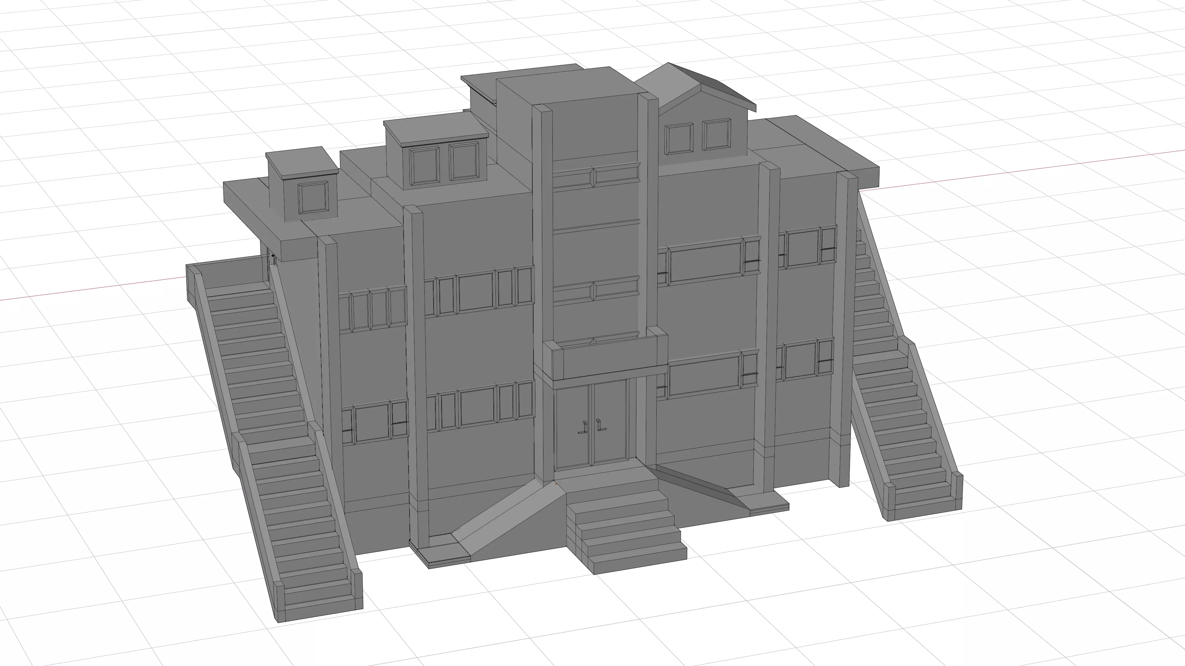 26 Low-Poly Buildings and Houses 3D Model Pack Low-poly 3D model_11