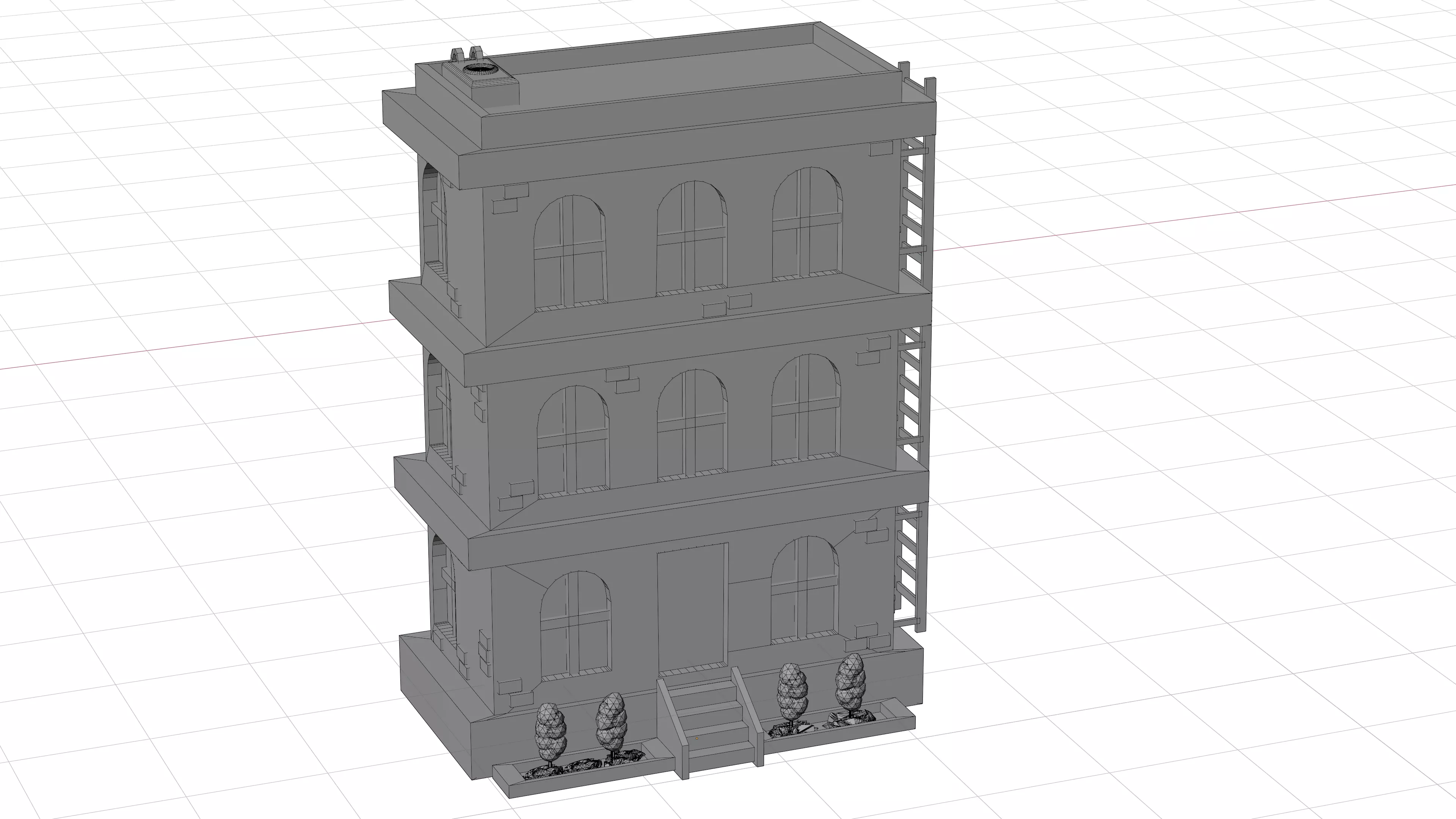 26 Low-Poly Buildings and Houses 3D Model Pack Low-poly 3D model_29