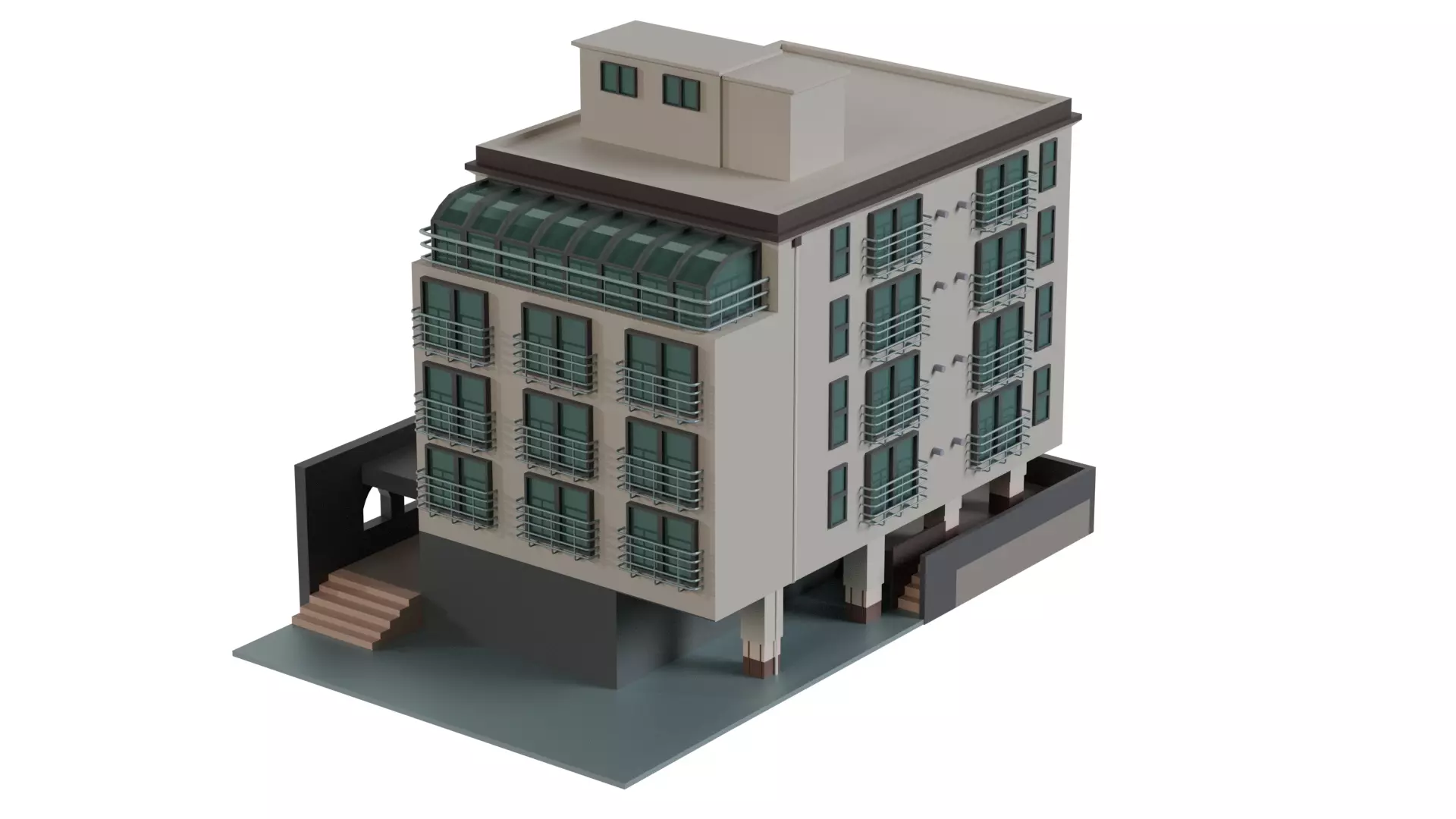 26 Low-Poly Buildings and Houses 3D Model Pack Low-poly 3D model_3