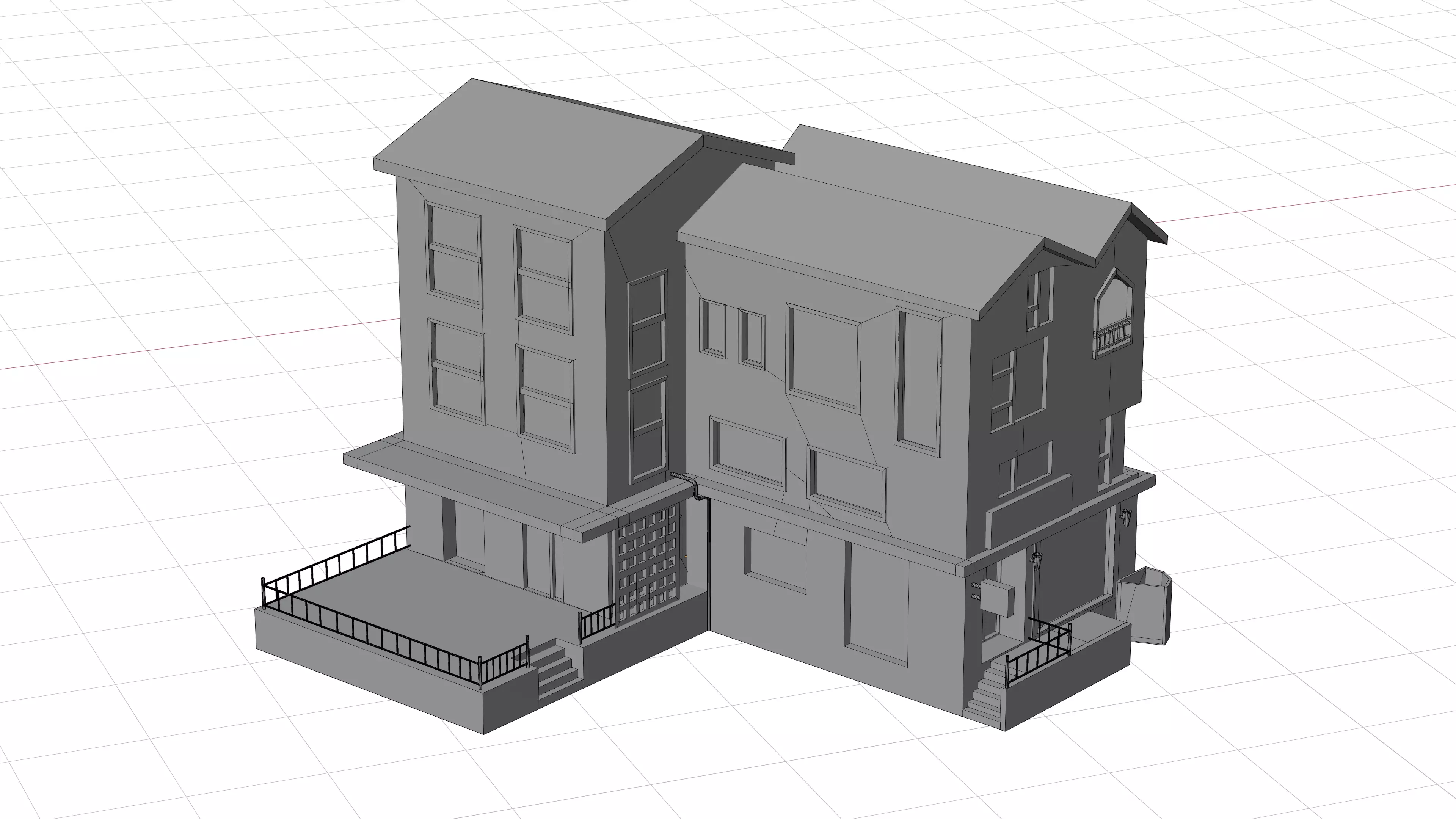 26 Low-Poly Buildings and Houses 3D Model Pack Low-poly 3D model_8