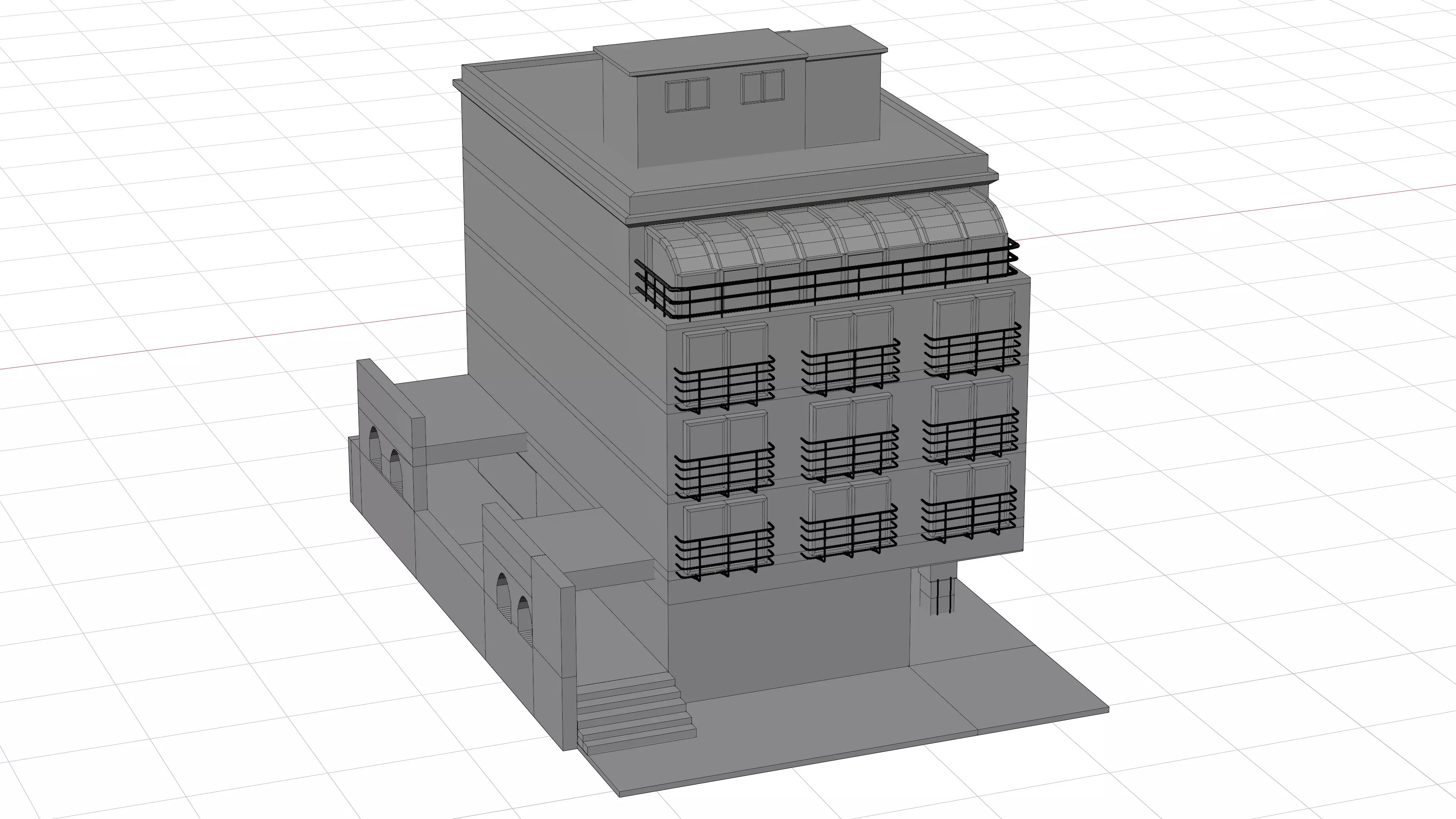 26 Low-Poly Buildings and Houses 3D Model Pack Low-poly 3D model_5