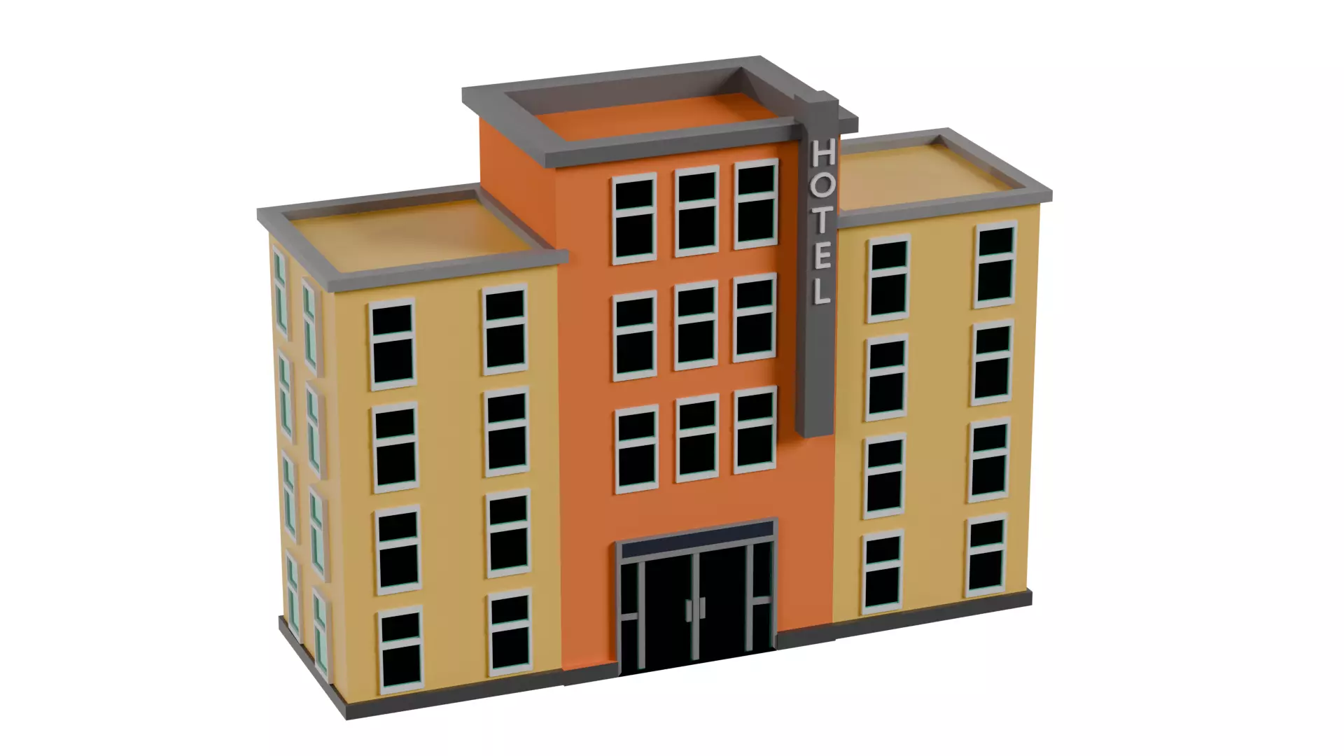 26 Low-Poly Buildings and Houses 3D Model Pack Low-poly 3D model_33