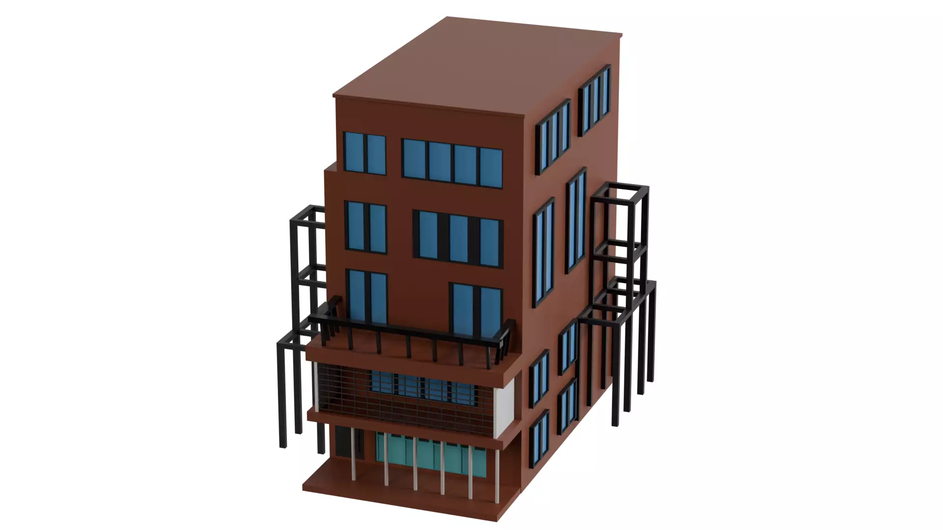 26 Low-Poly Buildings and Houses 3D Model Pack Low-poly 3D model_15