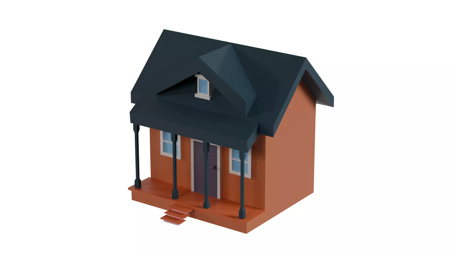 26 Low-Poly Buildings and Houses 3D Model Pack Low-poly 3D model_42