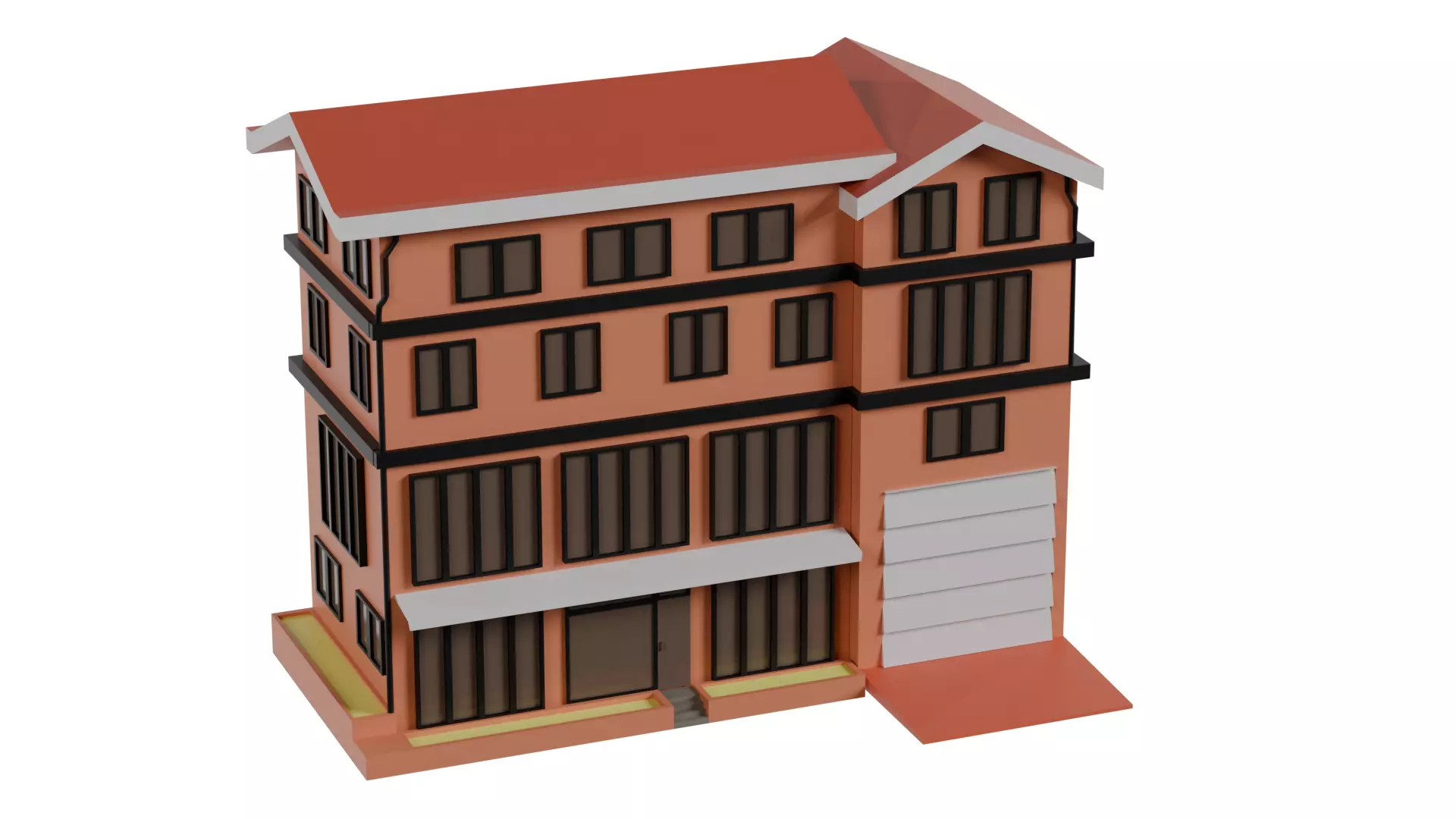 26 Low-Poly Buildings and Houses 3D Model Pack Low-poly 3D model_21