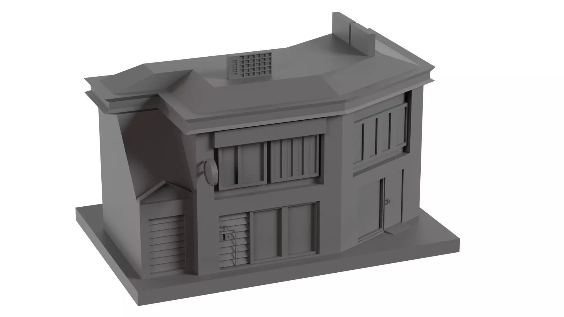 26 Low-Poly Buildings and Houses 3D Model Pack Low-poly 3D model_19