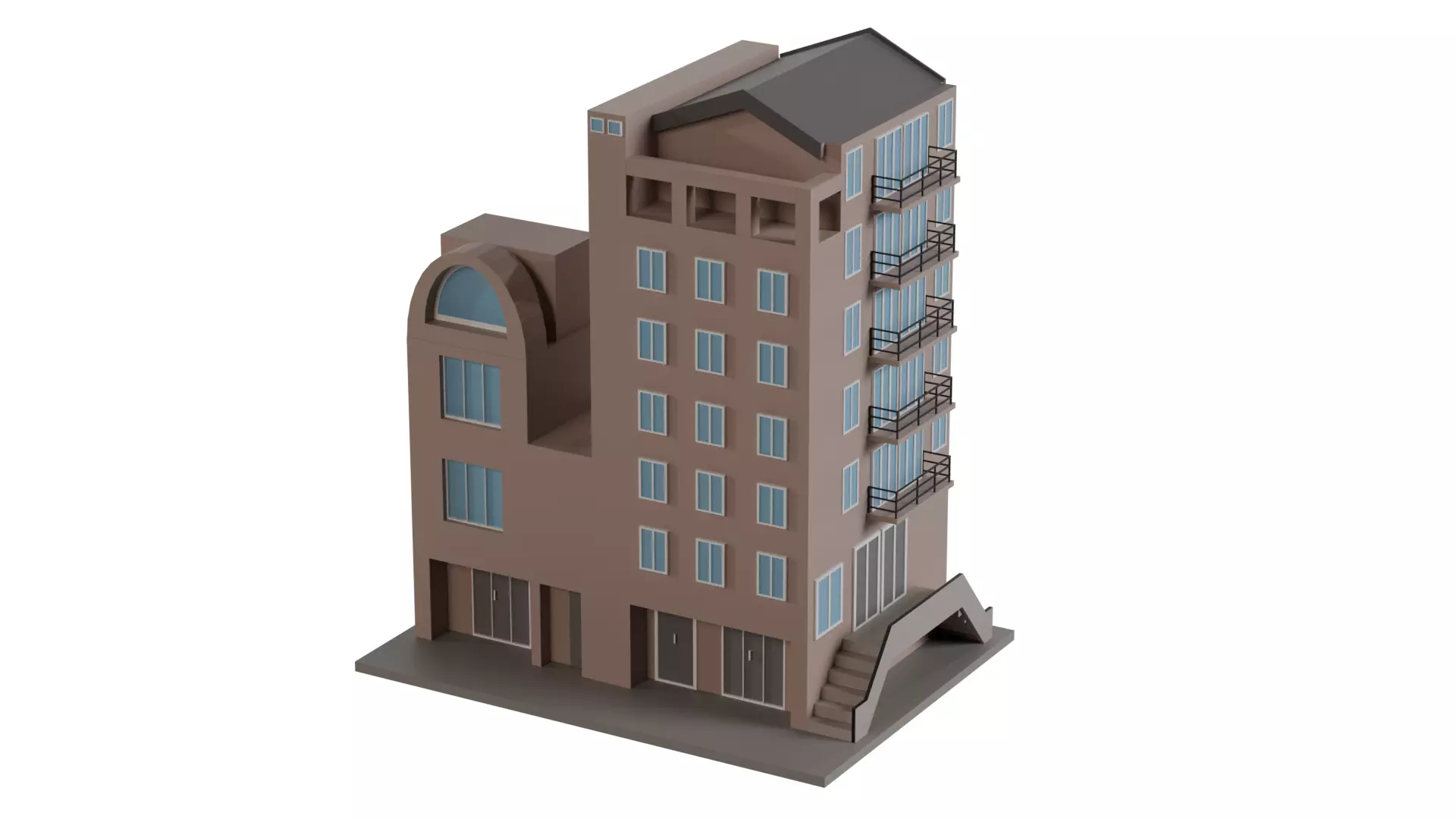 26 Low-Poly Buildings and Houses 3D Model Pack Low-poly 3D model_40