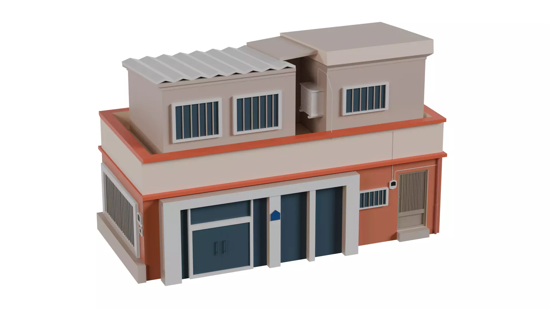 26 Low-Poly Buildings and Houses 3D Model Pack Low-poly 3D model_46