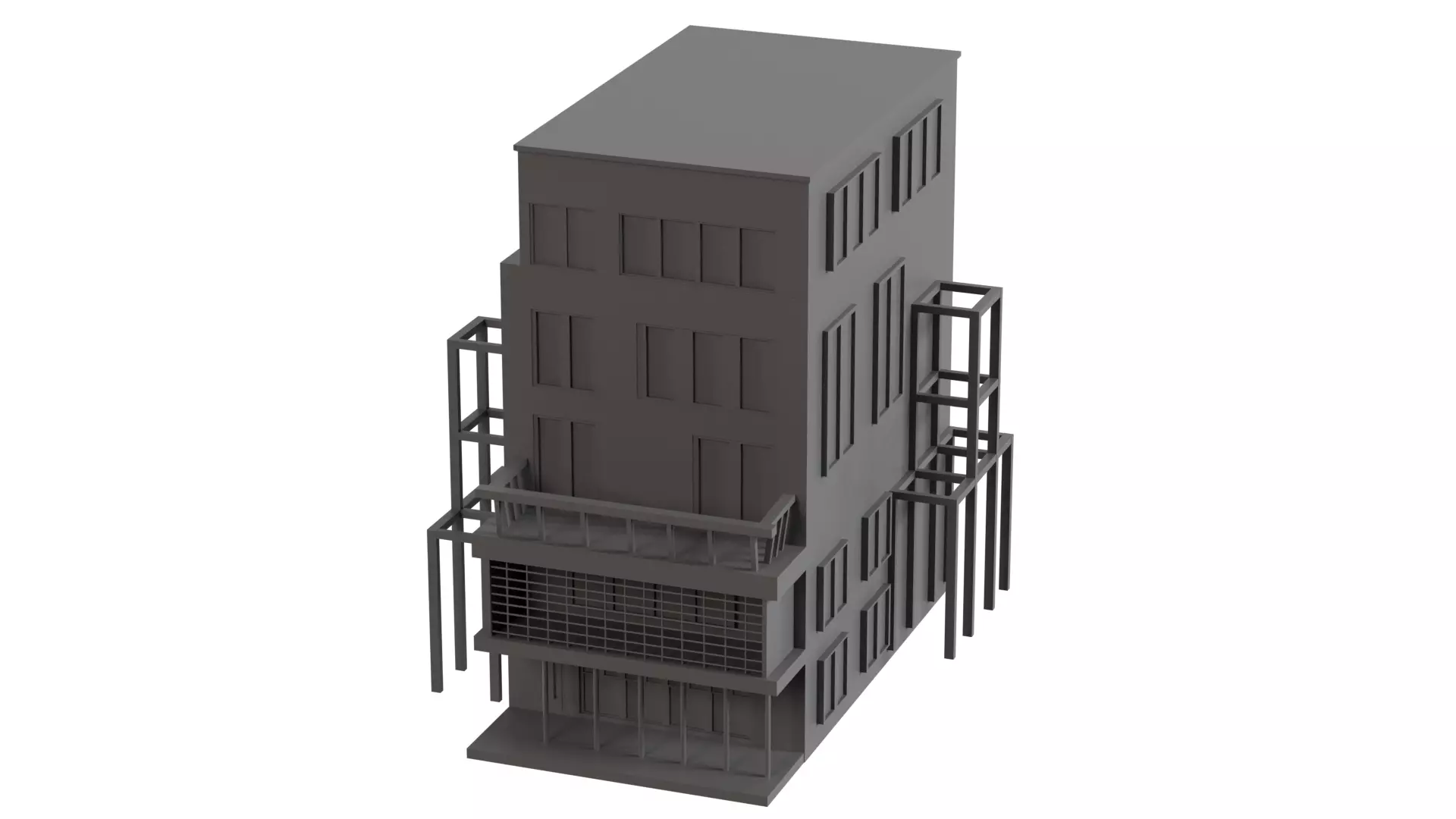 26 Low-Poly Buildings and Houses 3D Model Pack Low-poly 3D model_16