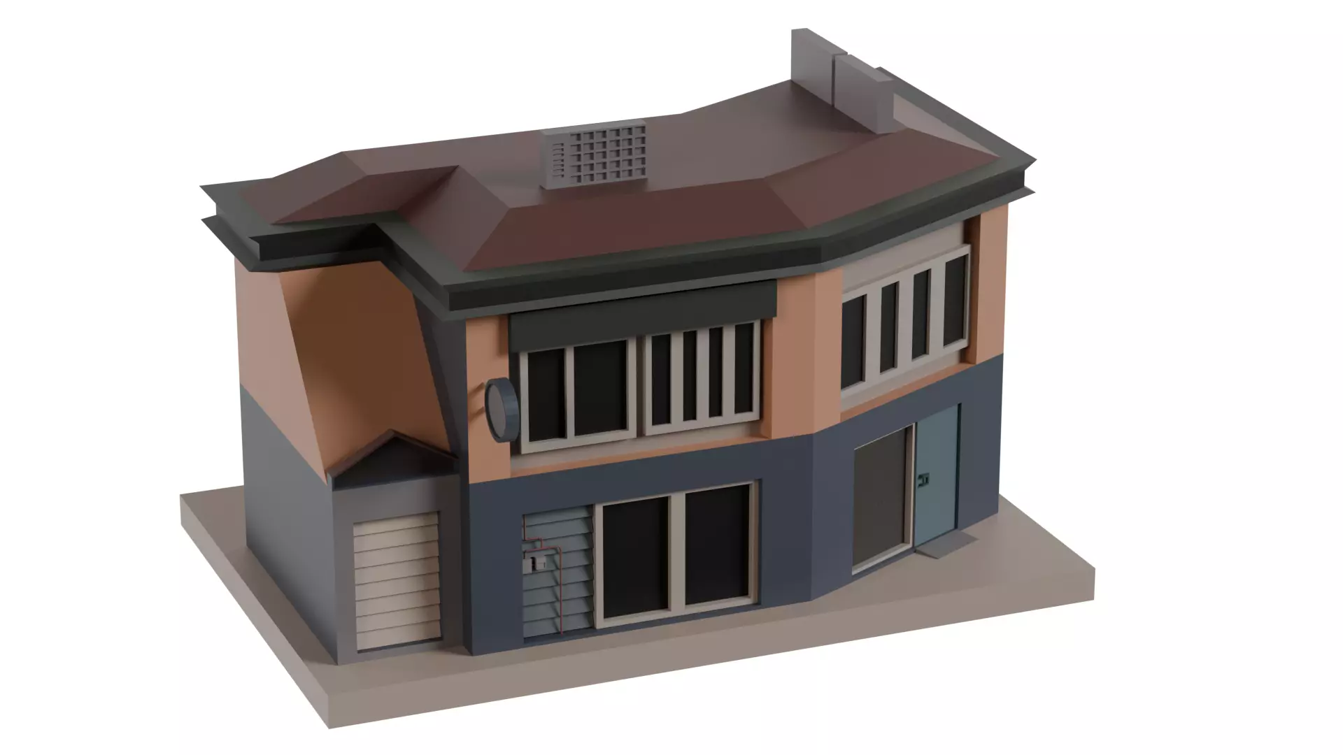 26 Low-Poly Buildings and Houses 3D Model Pack Low-poly 3D model_18