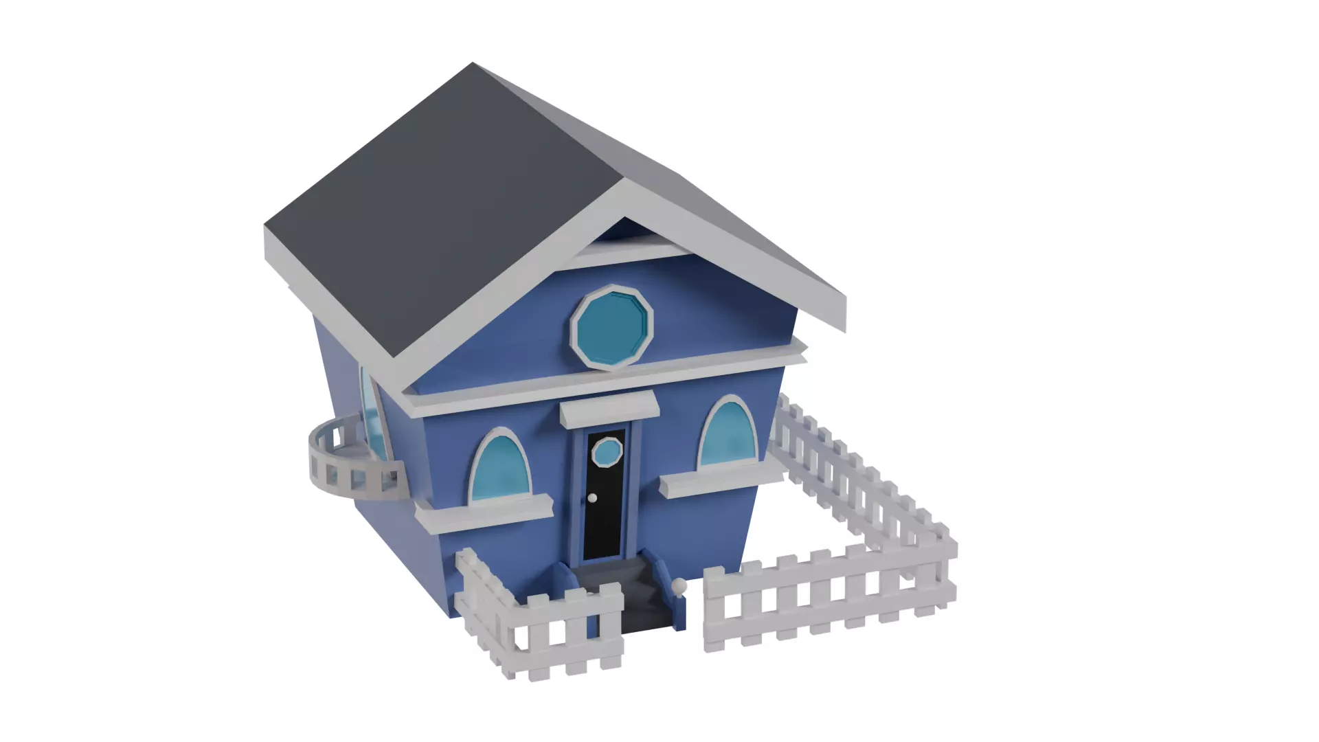 26 Low-Poly Buildings and Houses 3D Model Pack Low-poly 3D model_37