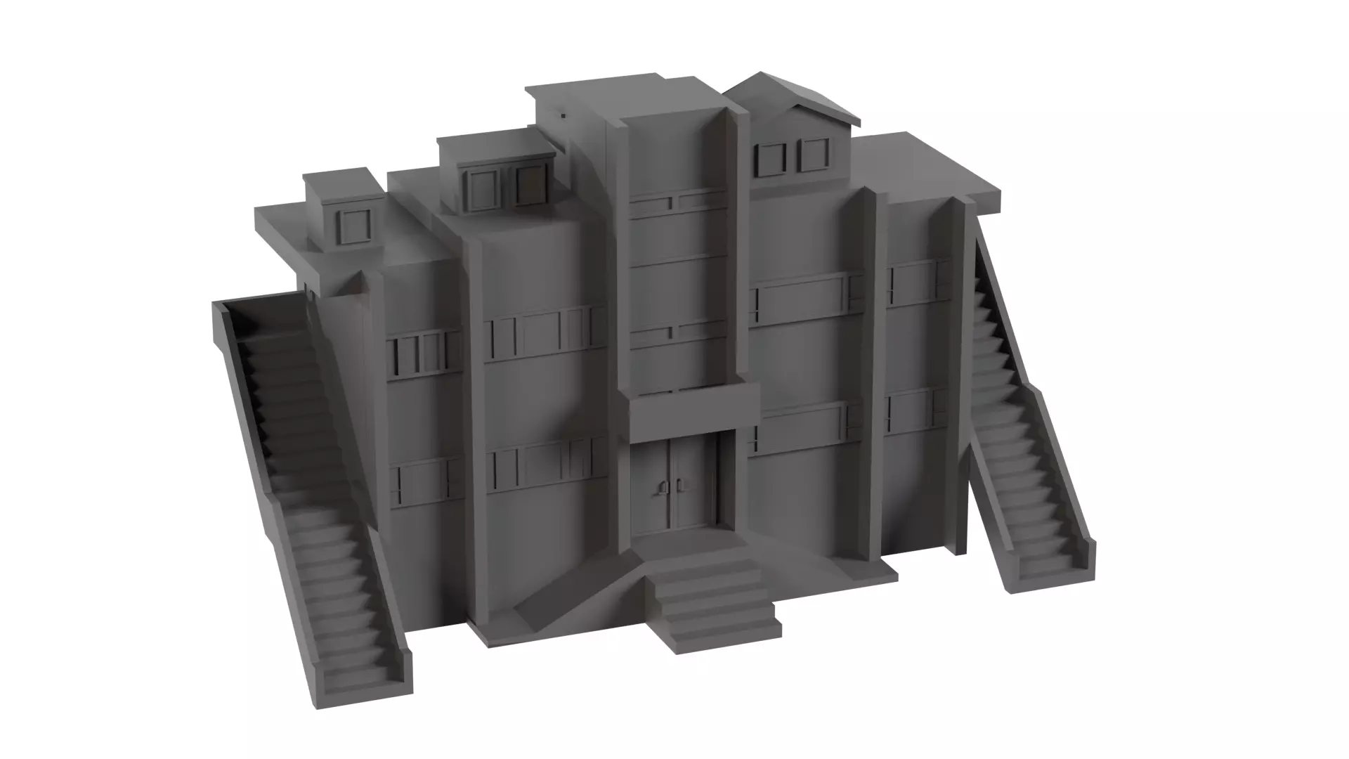 26 Low-Poly Buildings and Houses 3D Model Pack Low-poly 3D model_10