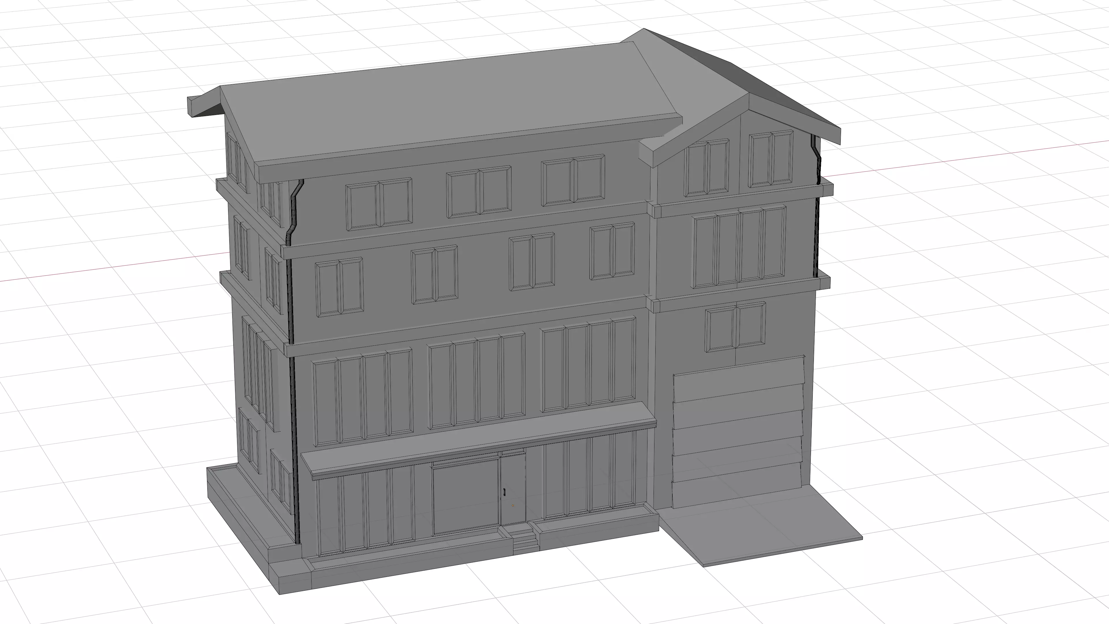 26 Low-Poly Buildings and Houses 3D Model Pack Low-poly 3D model_23