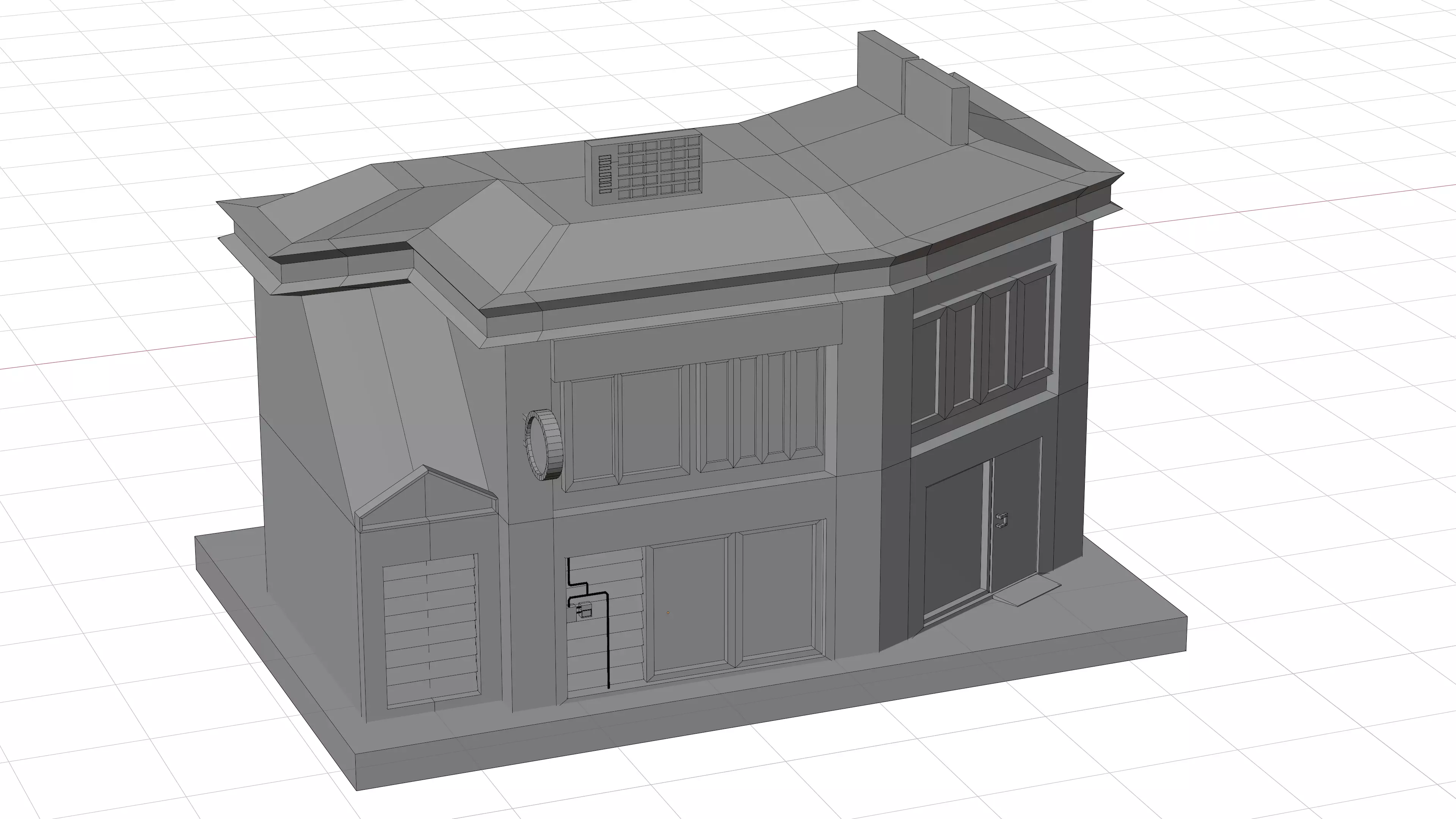 26 Low-Poly Buildings and Houses 3D Model Pack Low-poly 3D model_20