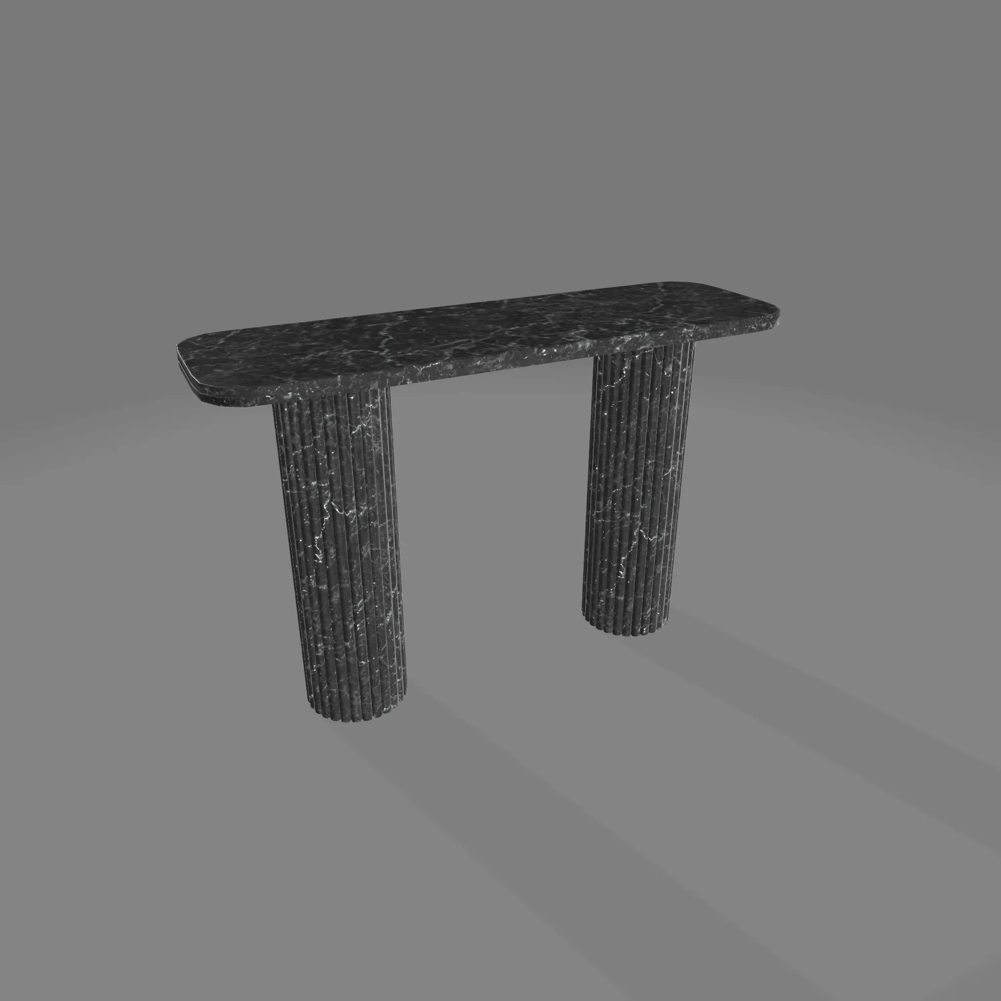 Selene Rectangular Marble Console Low-poly 3D model_17