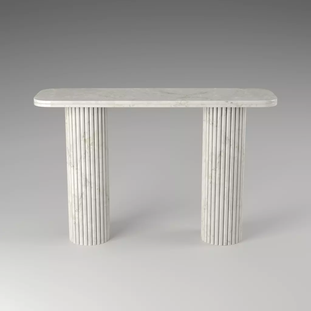 Selene Rectangular Marble Console Low-poly 3D model_5