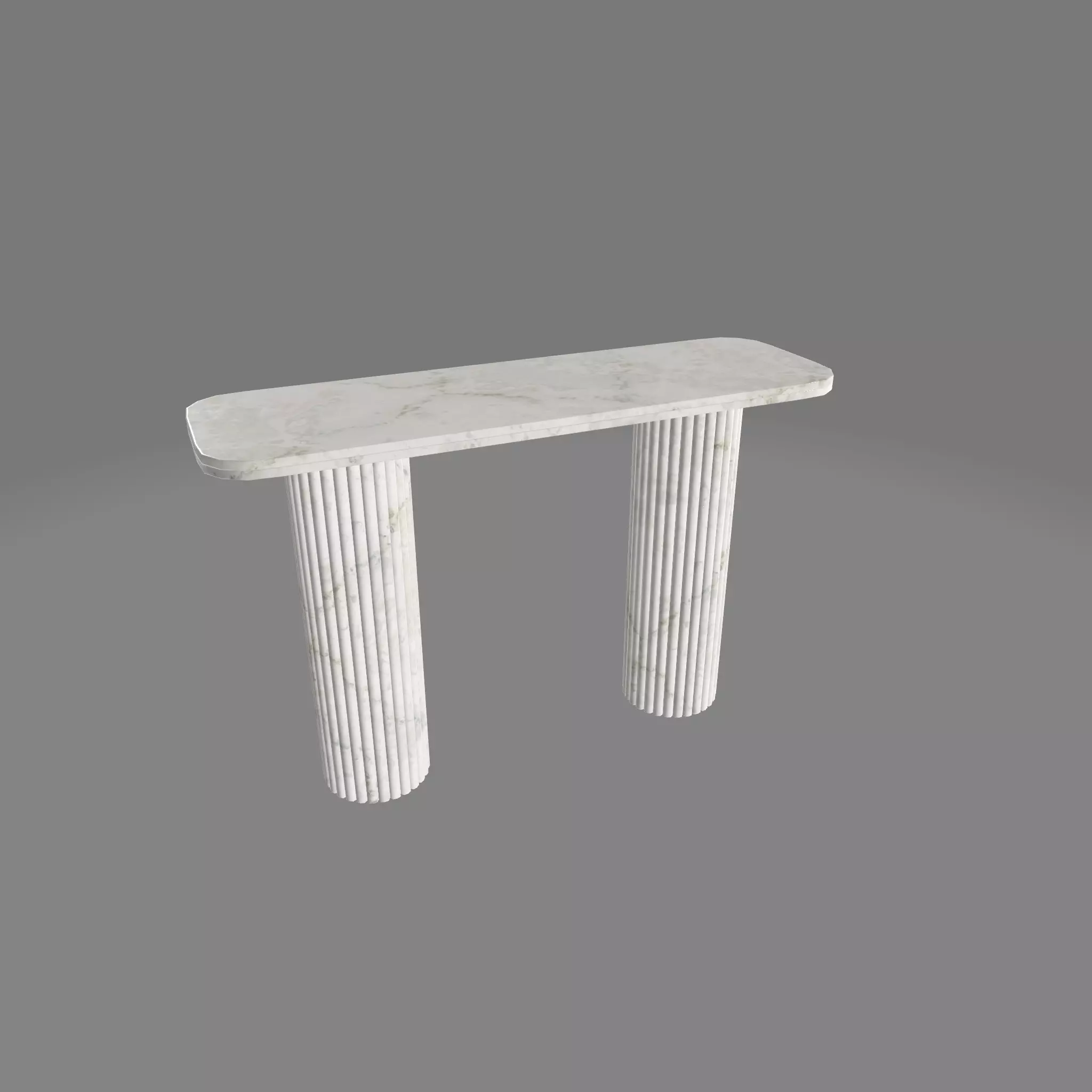 Selene Rectangular Marble Console Low-poly 3D model_18
