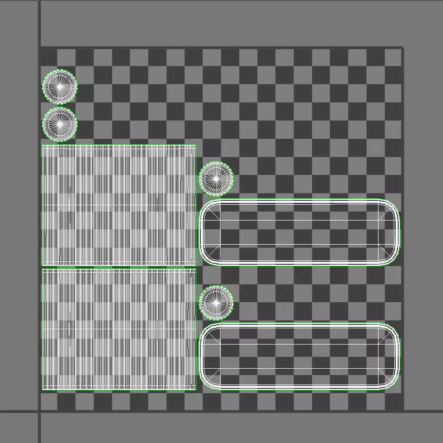 Selene Rectangular Marble Console Low-poly 3D model_14