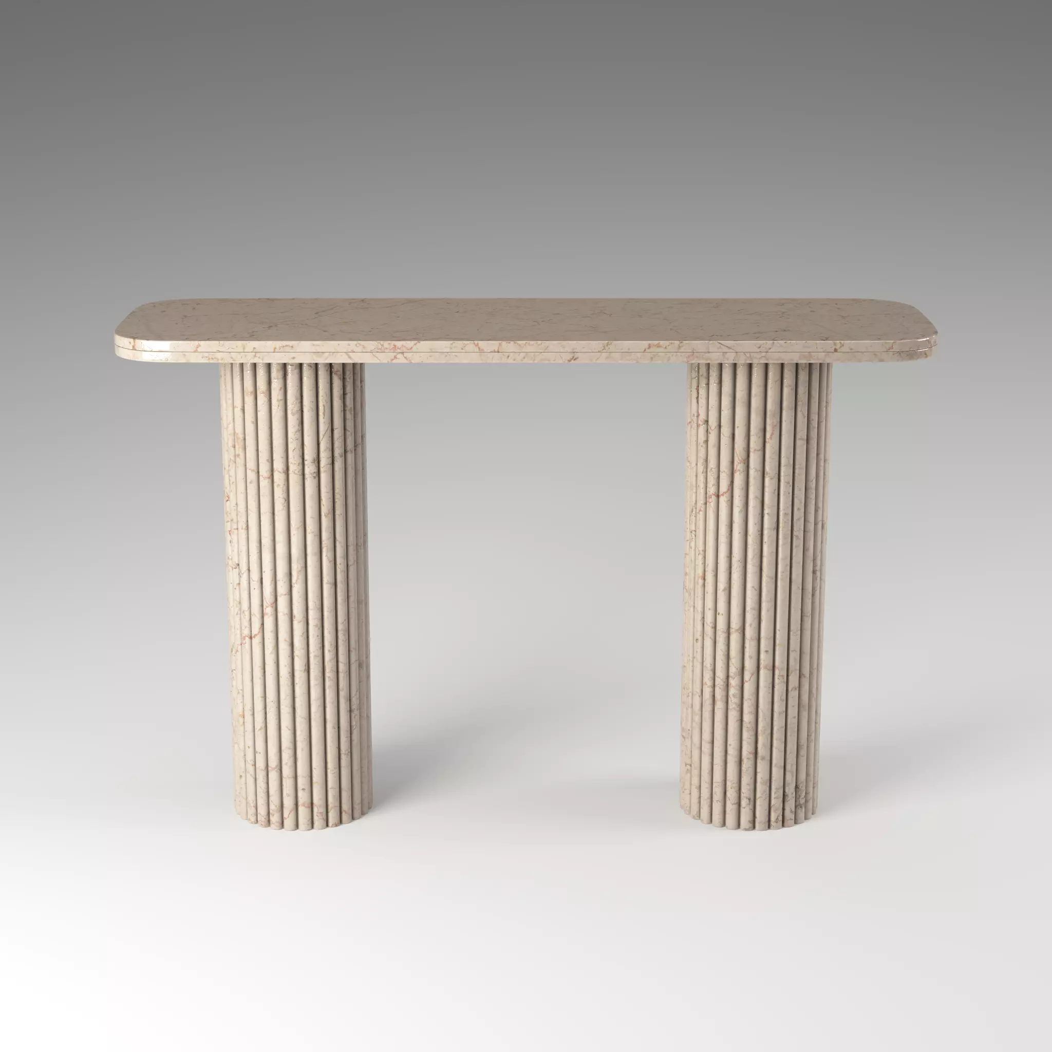 Selene Rectangular Marble Console Low-poly 3D model_3
