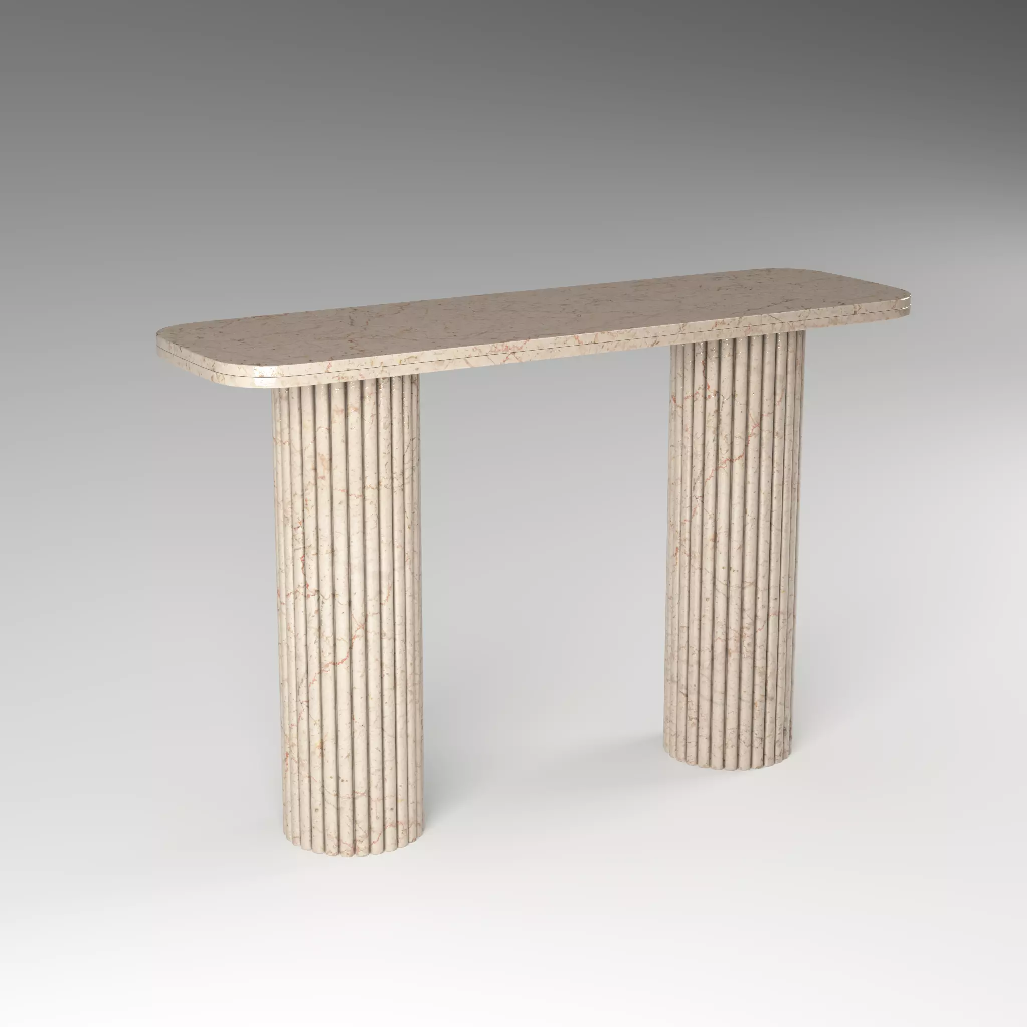 Selene Rectangular Marble Console Low-poly 3D model_2