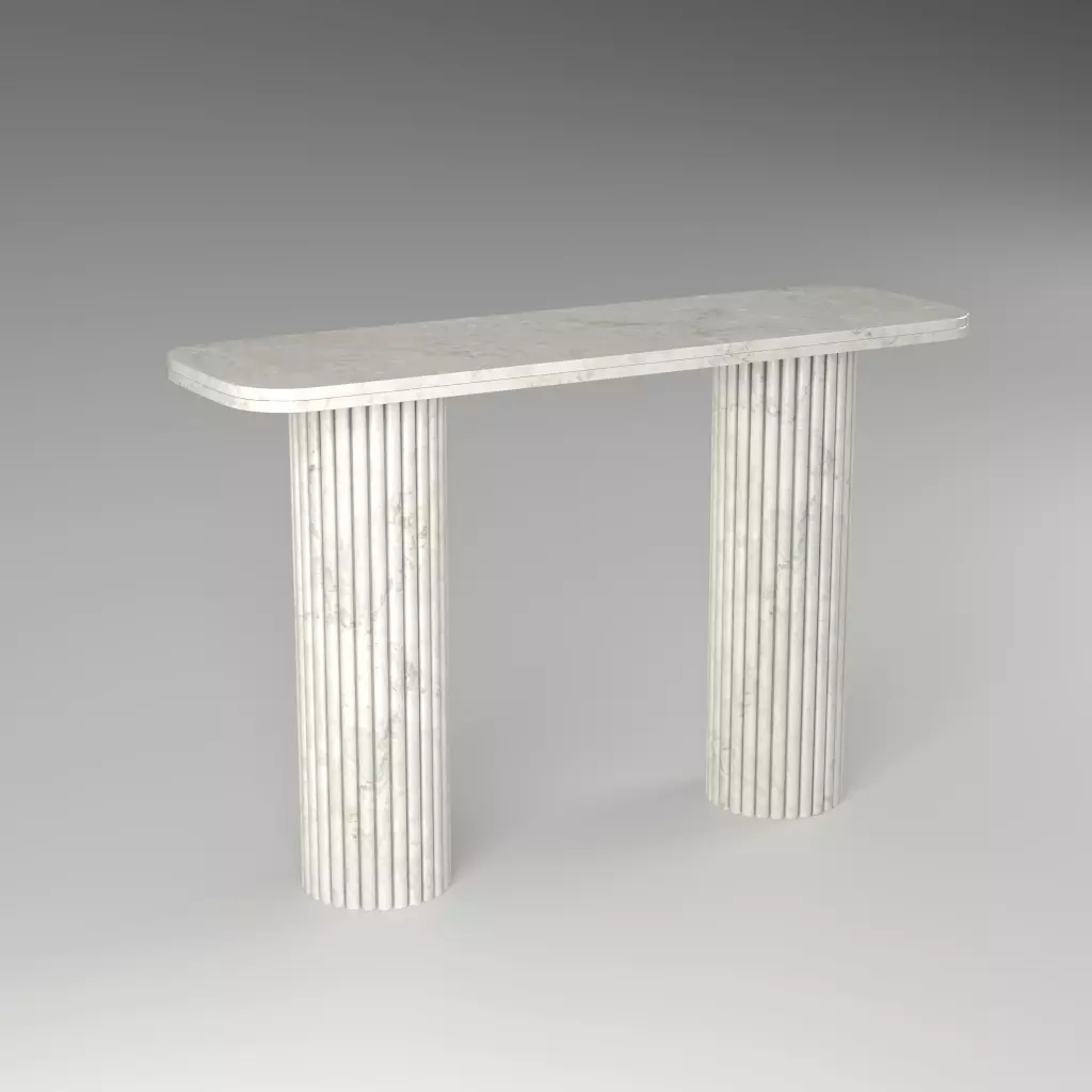 Selene Rectangular Marble Console Low-poly 3D model_4