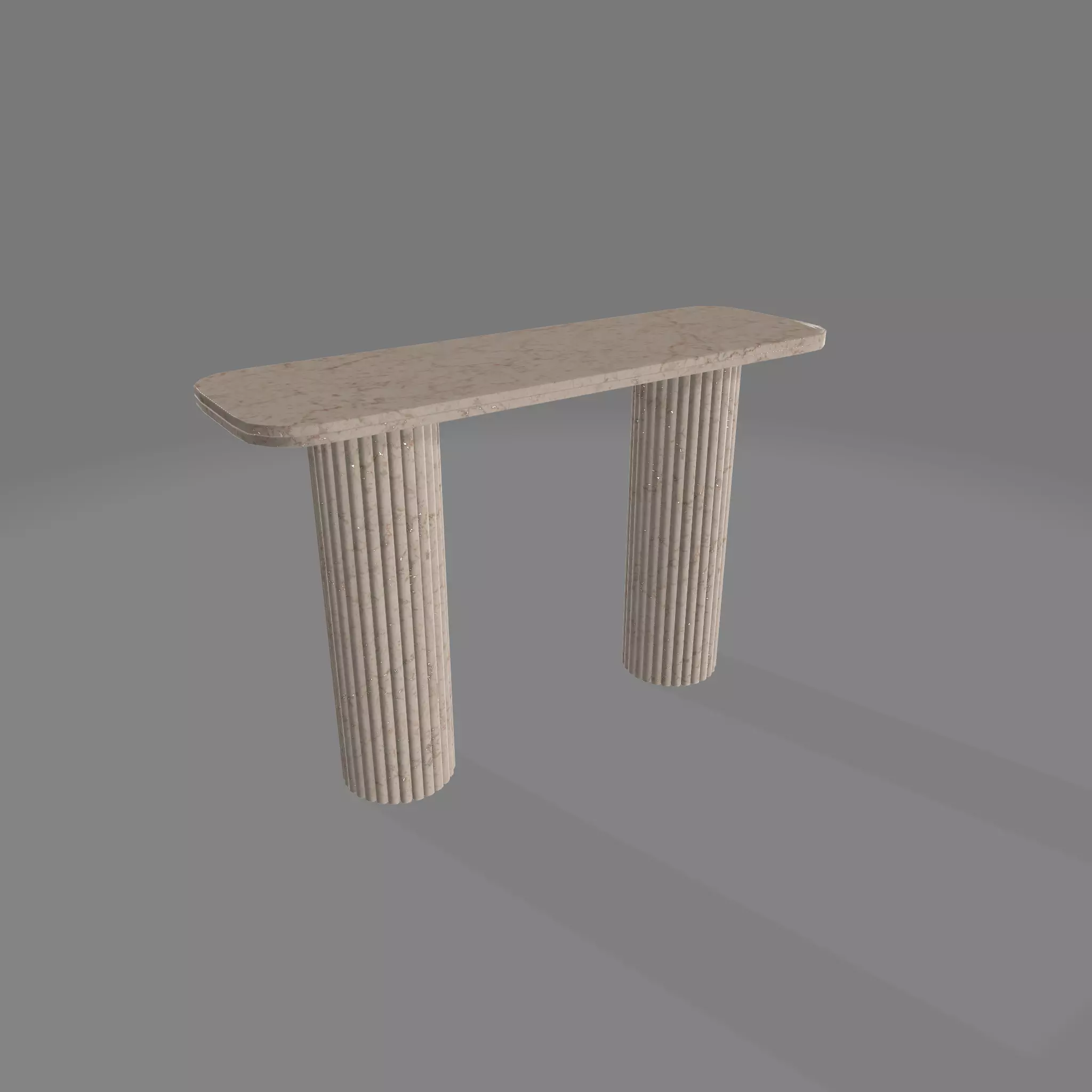 Selene Rectangular Marble Console Low-poly 3D model_16