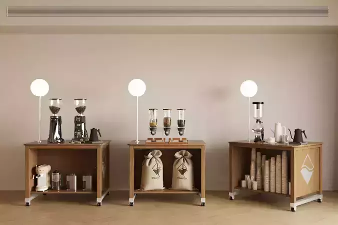 coffee display cabinet