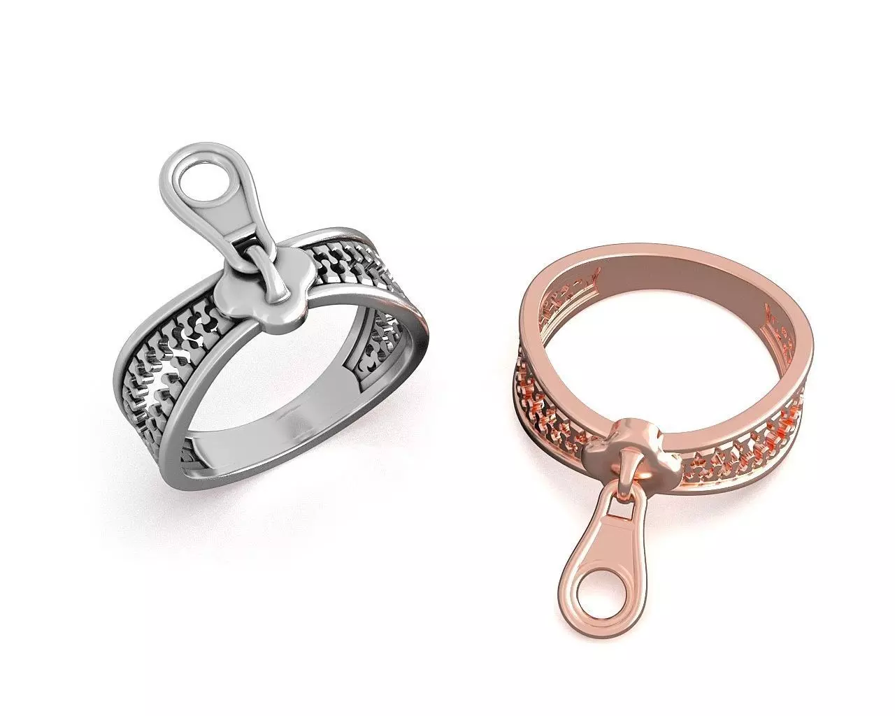 Zipper Ring 3D print model_6