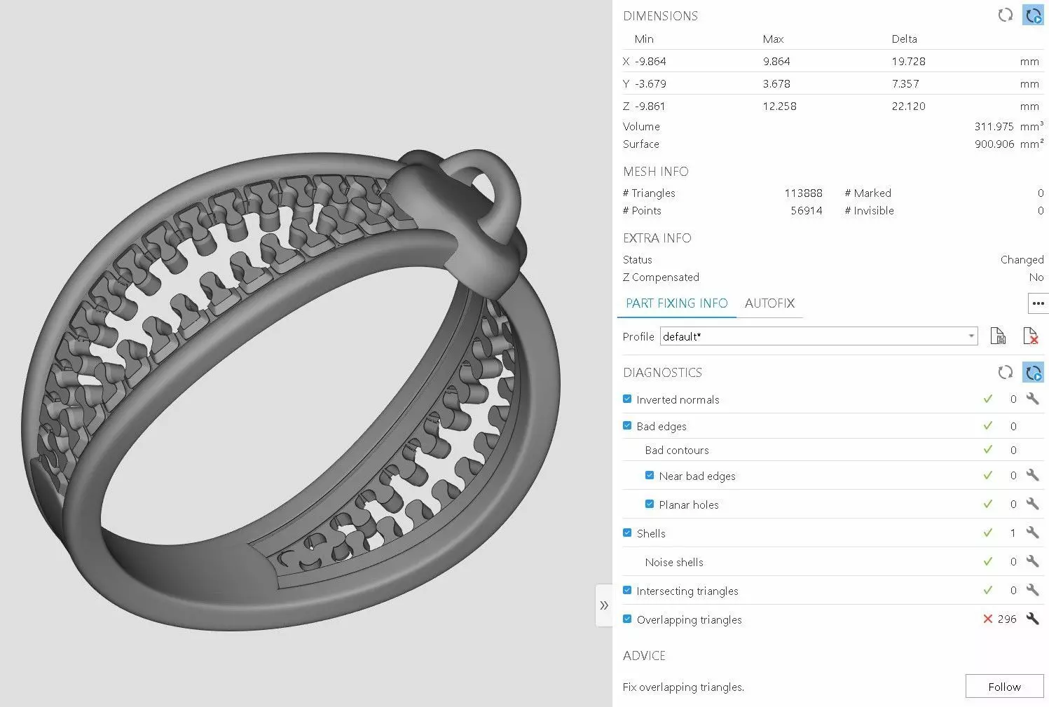 Zipper Ring 3D print model_11