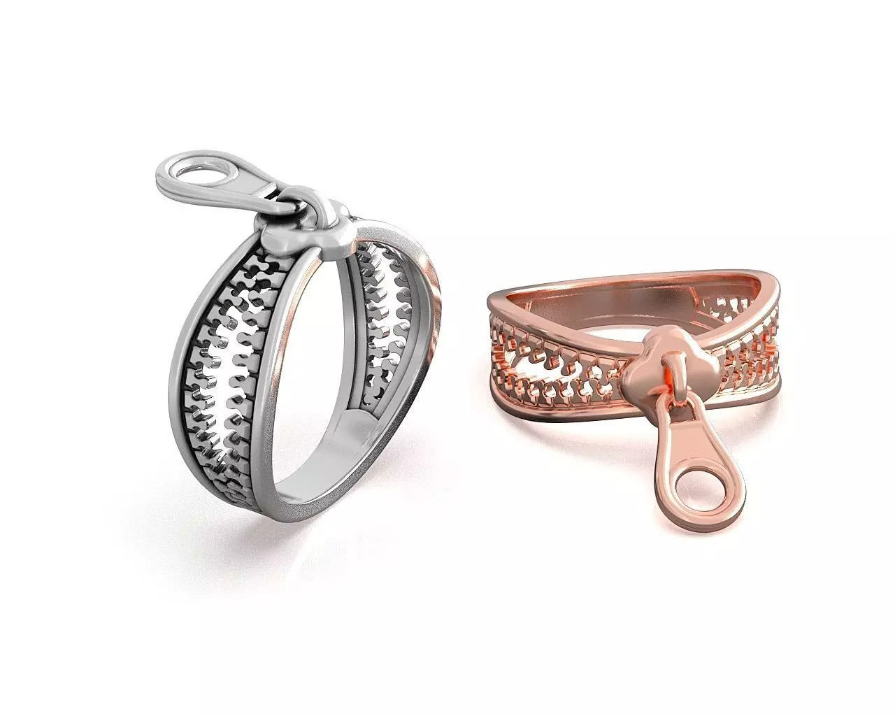 Zipper Ring 3D print model_0