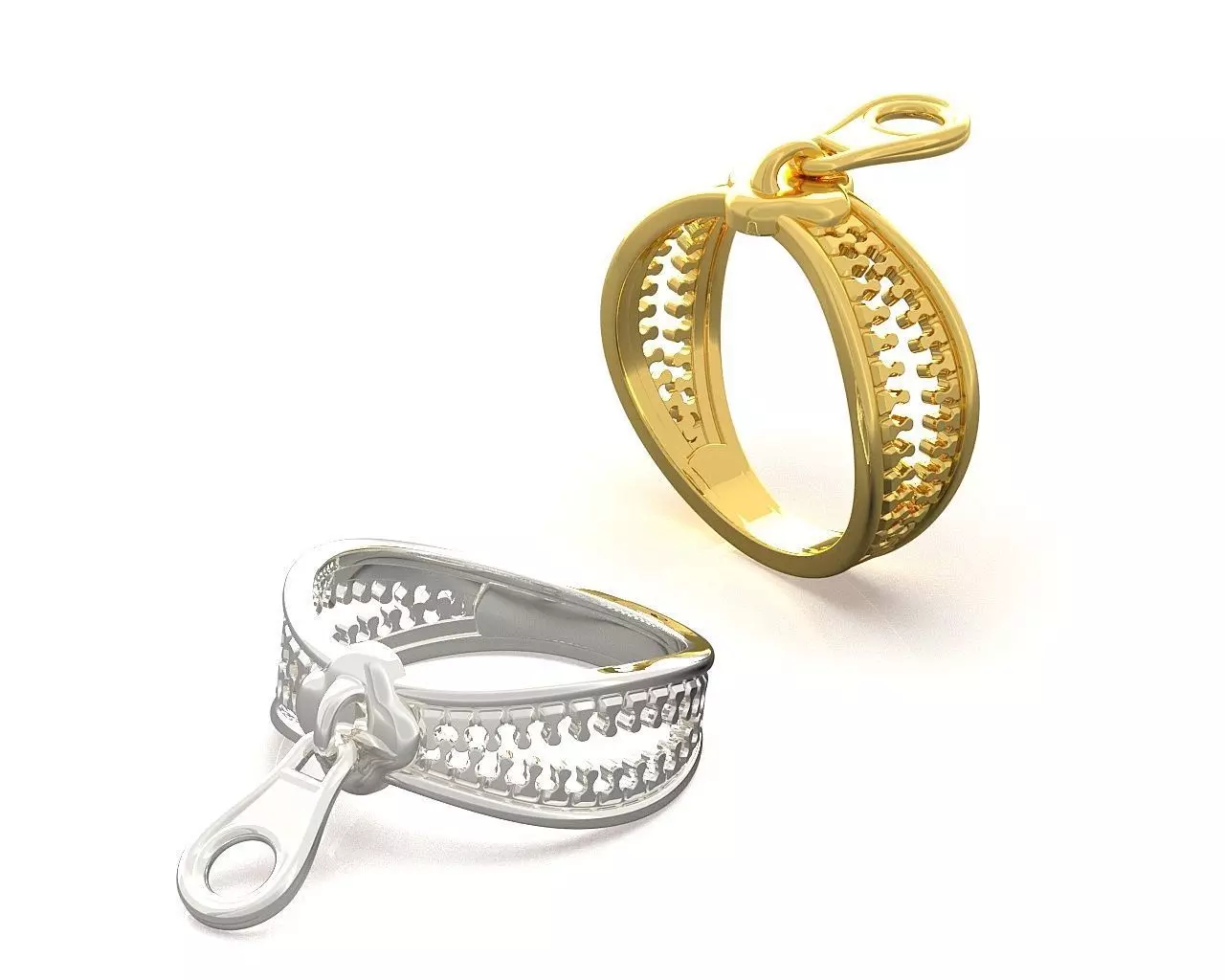 Zipper Ring 3D print model_3